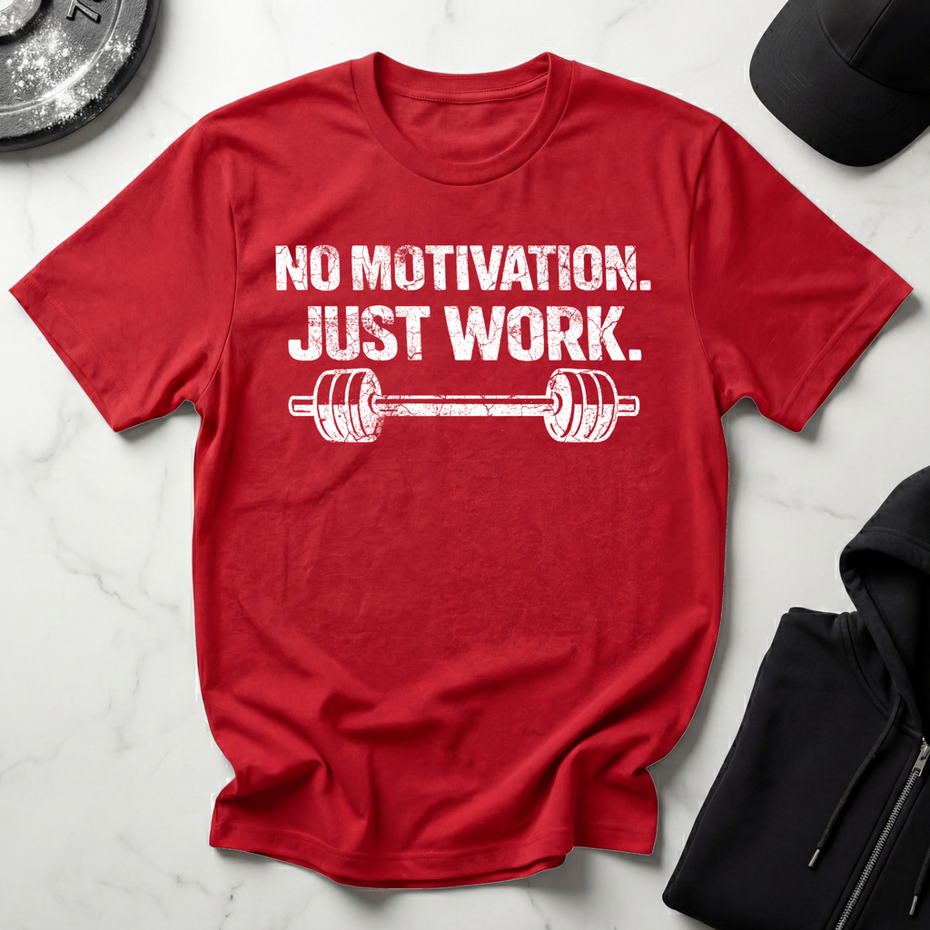No Motivation Just Work Dark Tee