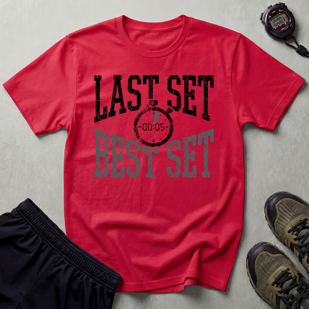 Last Set Best Set Workout Gym T-Shirt