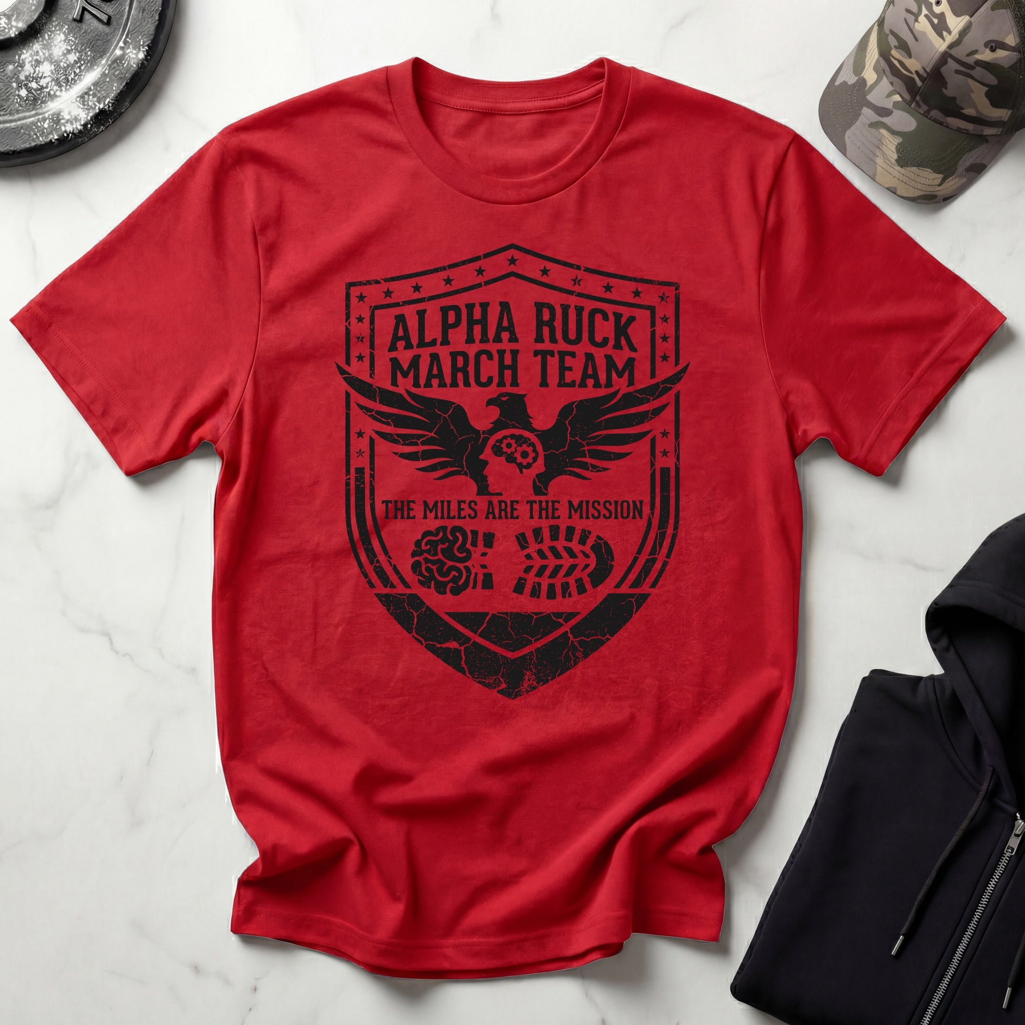 Alpha Ruck March Mission Retro Gym T-Shirt