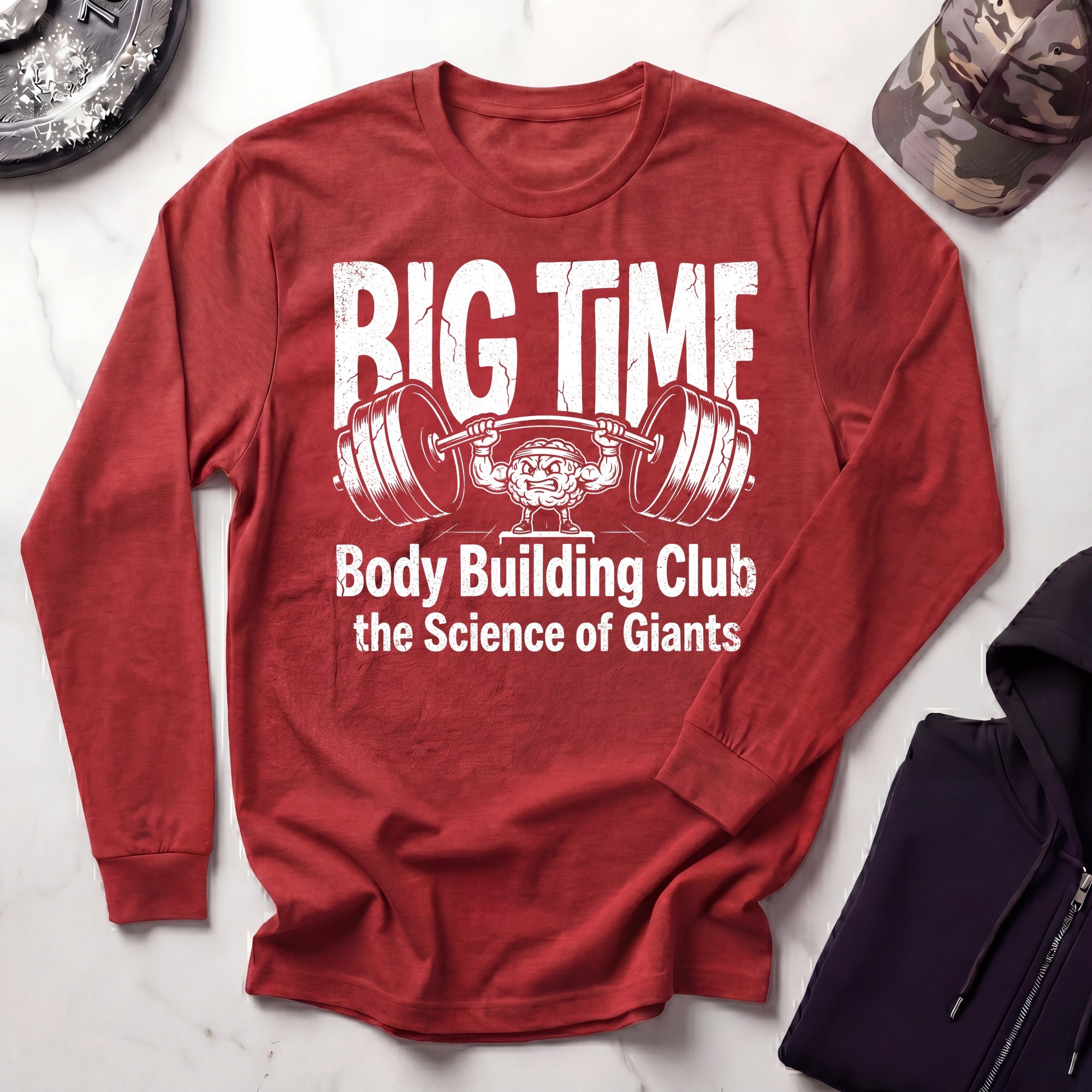 Big Time Bodybuilding Long Sleeve Gym Tee