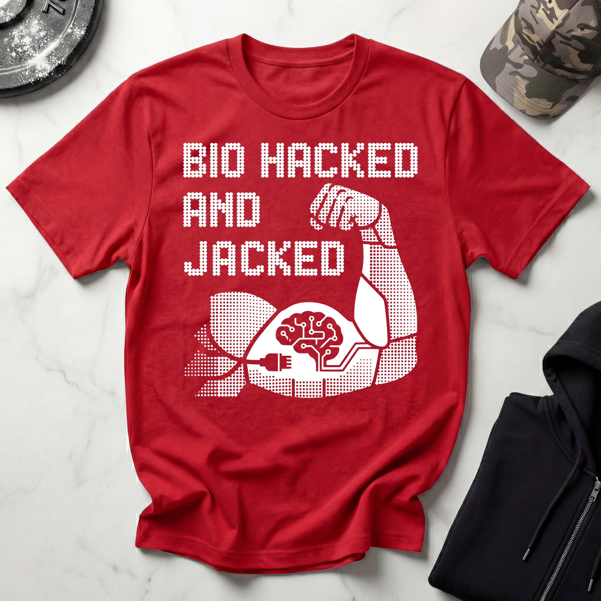 Bio Hacked Jacked Gym T-Shirt