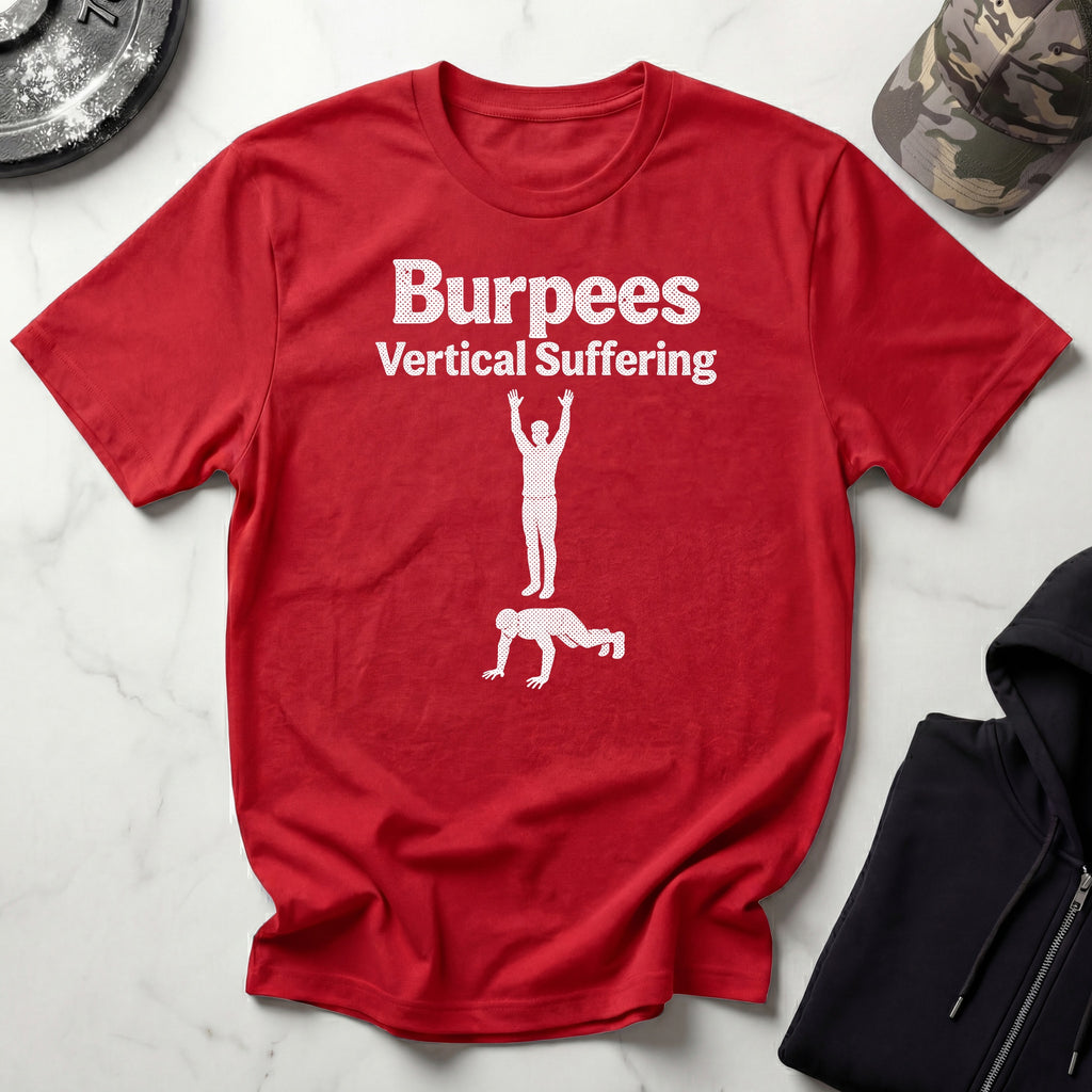 Burpees Vertical Suffering Workout Gym T-Shirt