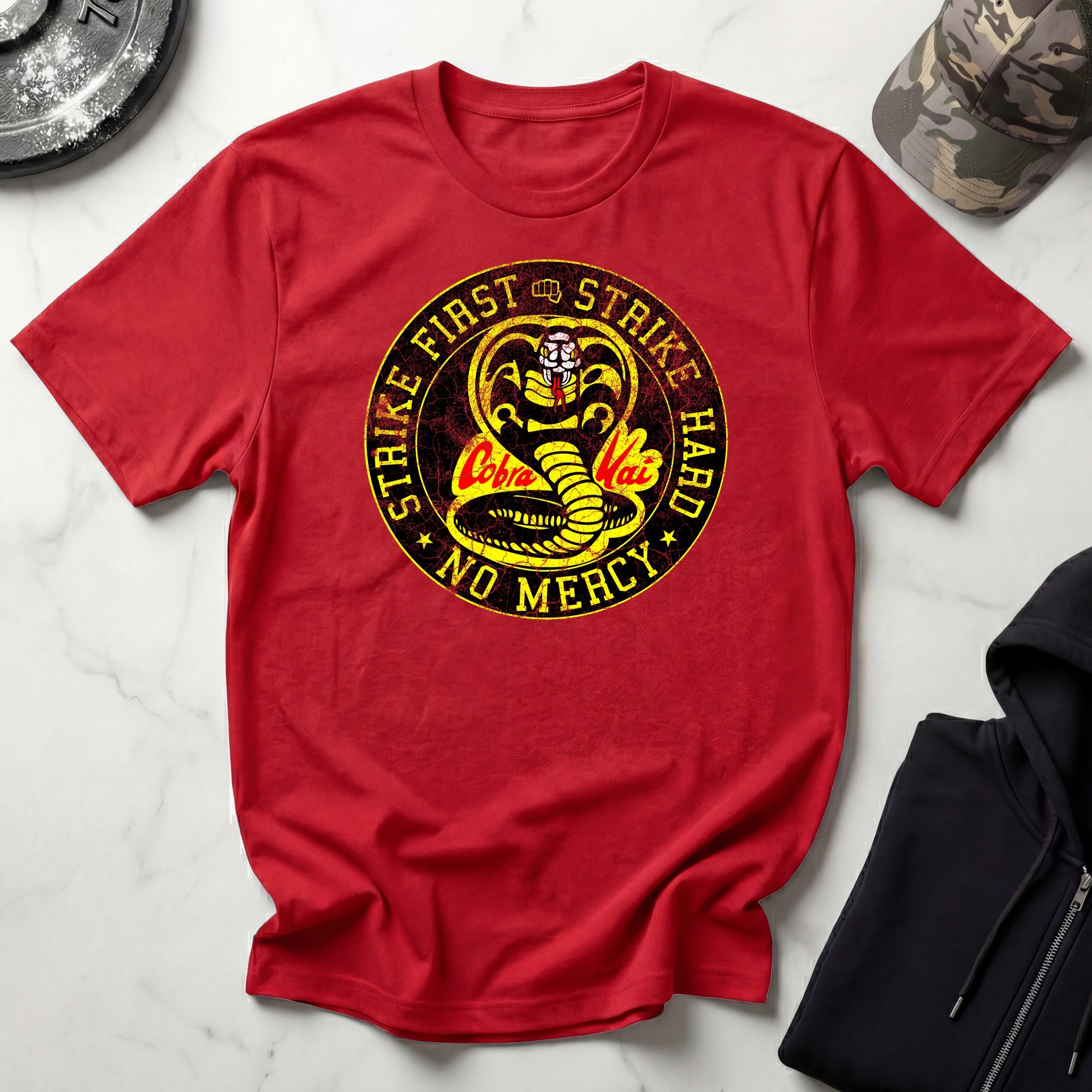 Cobra Kai Strike First Dojo Vintage Gym T-Shirt