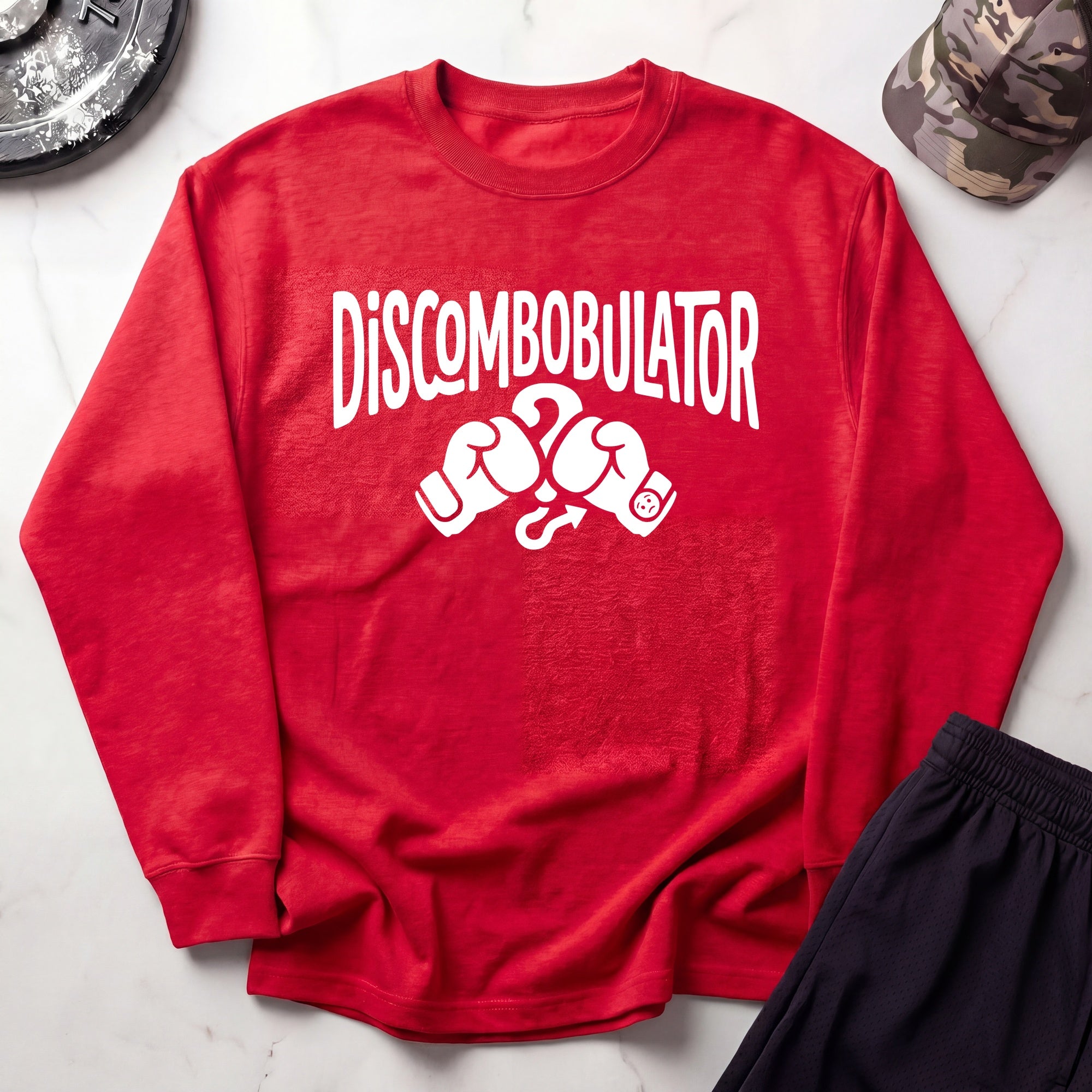 Discombobulator Boxing Cozy Vintage Crewneck Gym Sweatshirt