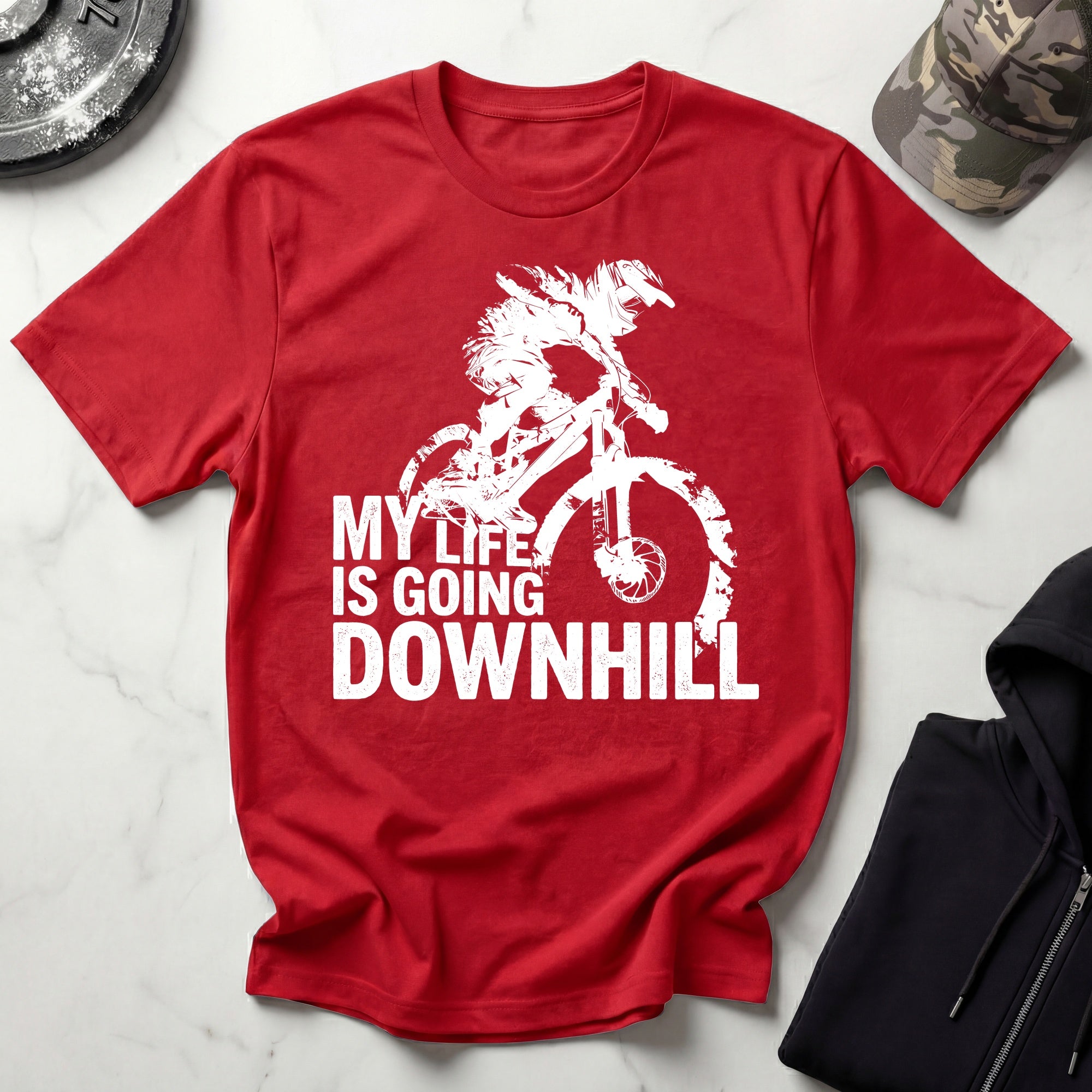 My Life Is Going Downhill MTB Gym T-Shirt
