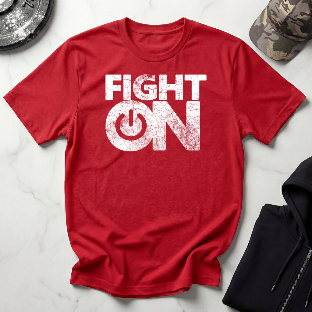 Fight ON Graphic Vintage Gym T-Shirt