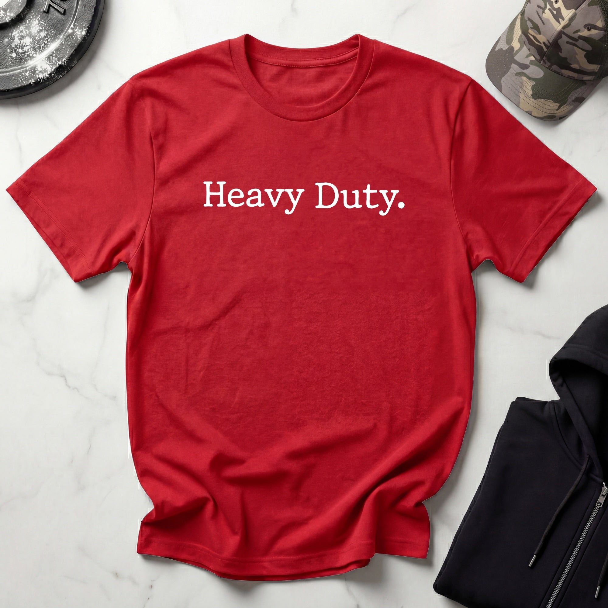 Heavy Duty Typographic Vintage Gym T-Shirt