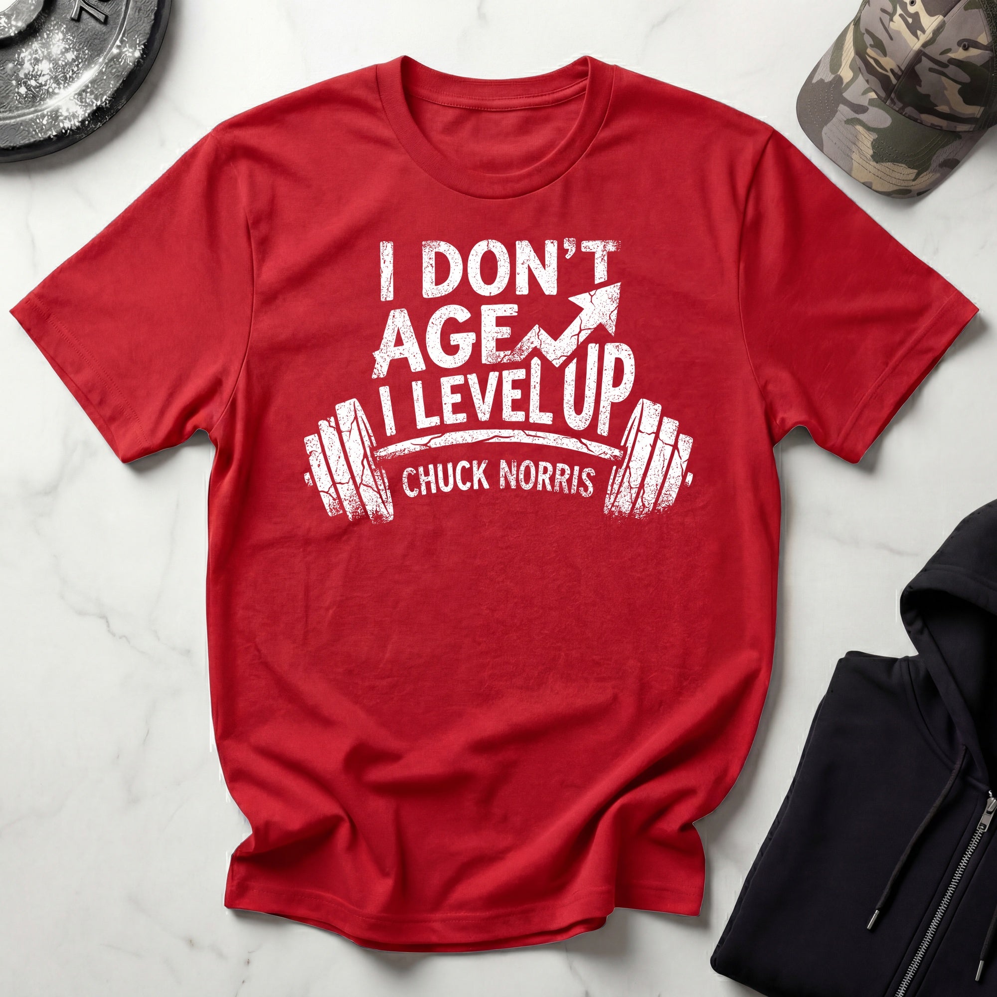I Dont Age I Level Up Retro Graphic Gym T-Shirt