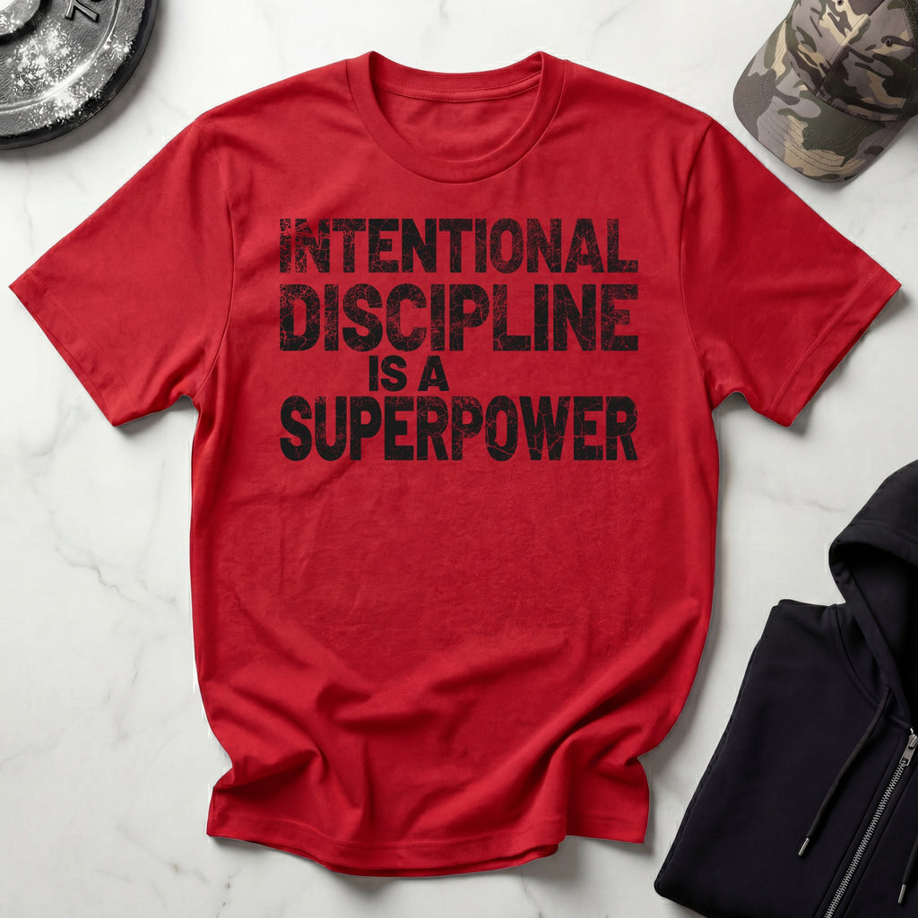 Intentional Discipline Is A Superpower Retro Gym T-Shirt