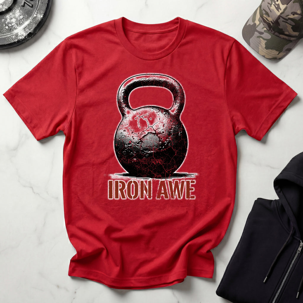 Iron Awe Kettlebell Graphic Gym T-Shirt