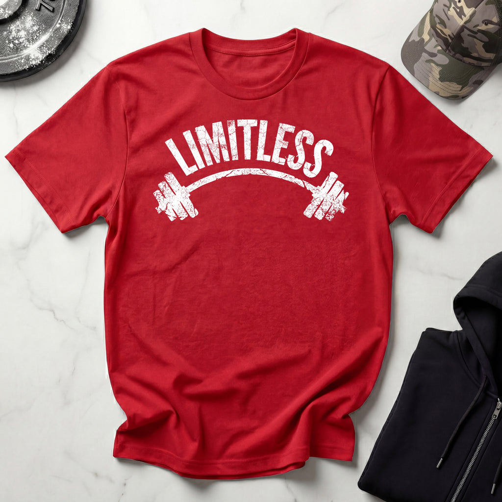 Limitless Barbell Training Vintage Graphic Gym T-Shirt