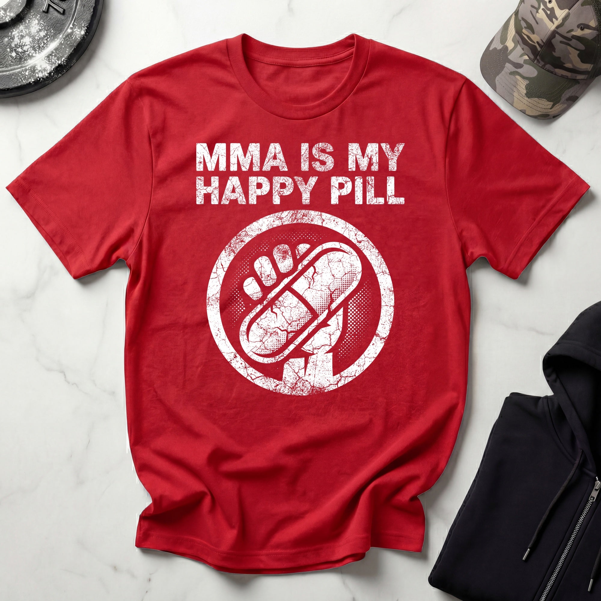 MMA Is My Happy Pill Gym T-Shirt