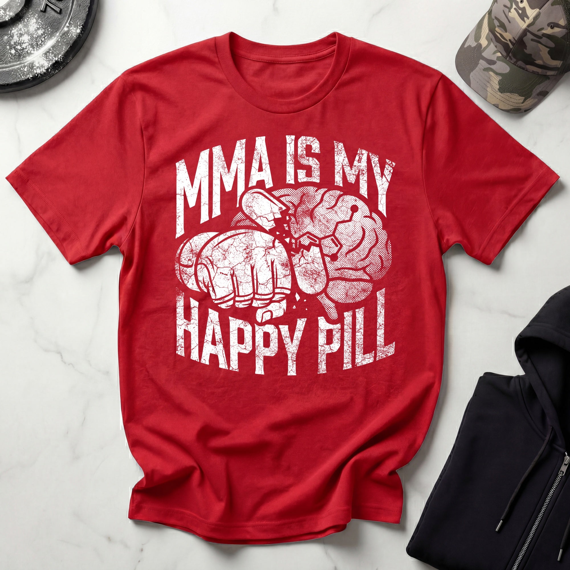 MMA Is My Happy Pill Vintage Gym T-Shirt