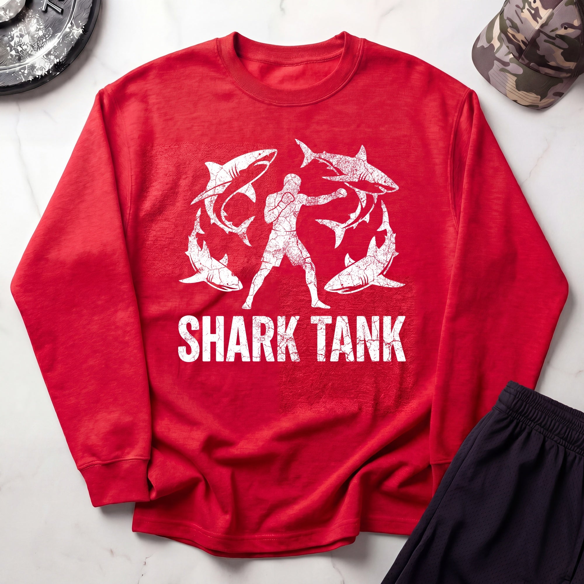 Shark Tank MMA Vintage Gym Crewneck Sweatshirt