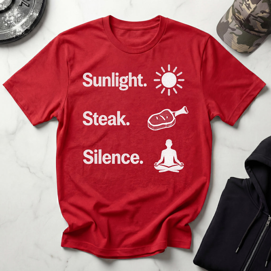 Sunlight Steak Silence Neuro Health Gym T-Shirt