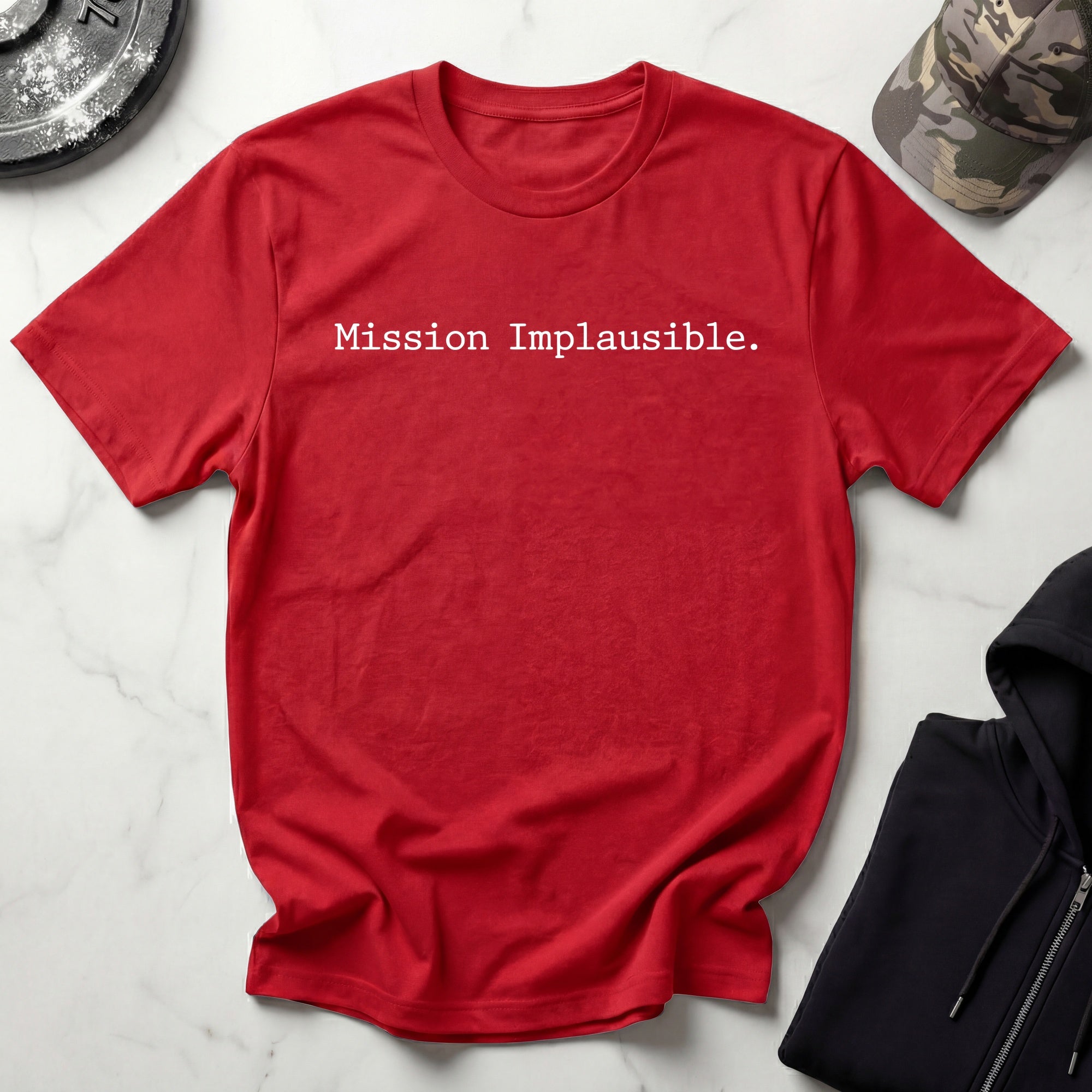 Mission Implausible Typographic Vintage Gym T-Shirt