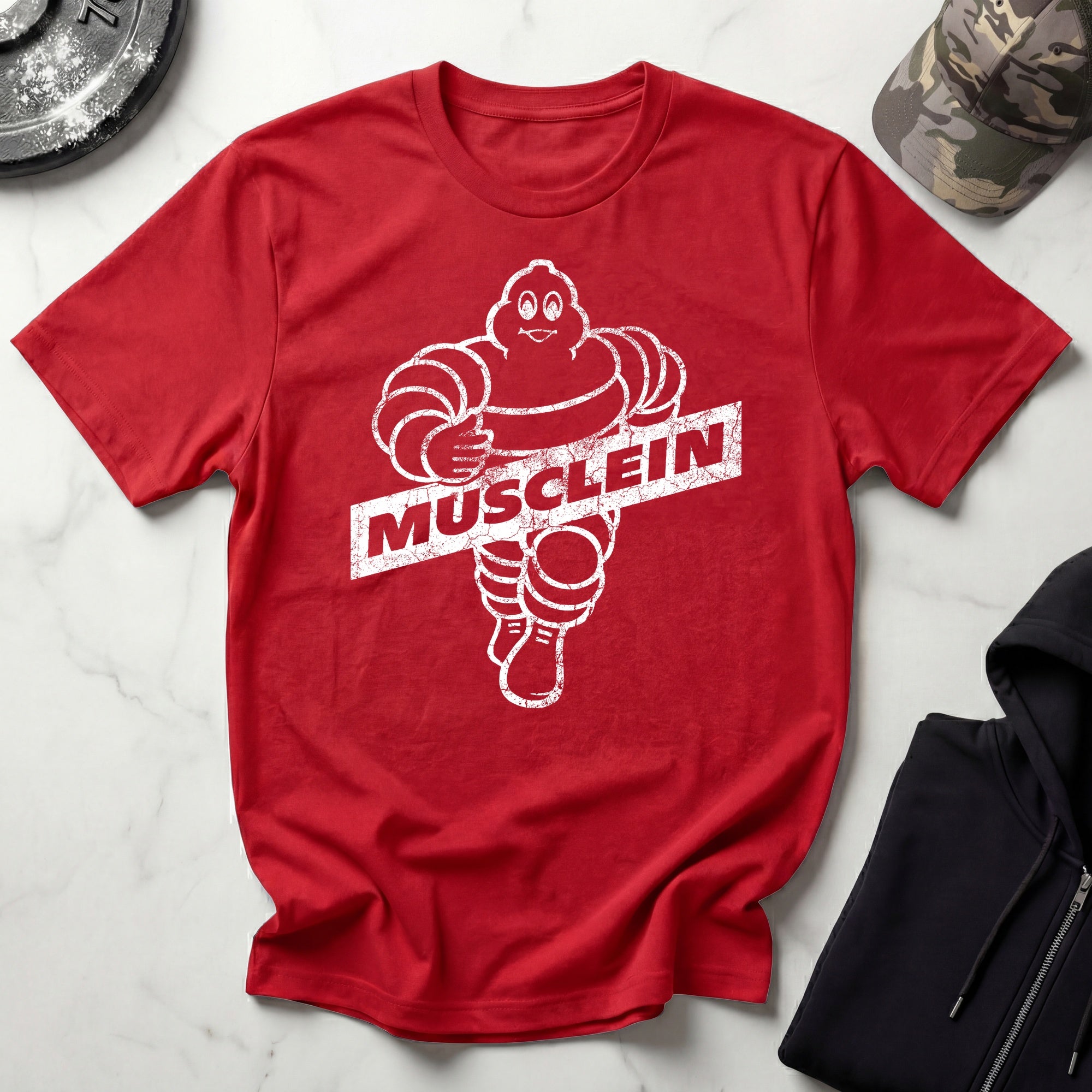 Musclein Man Graphic Vintage Gym T-Shirt