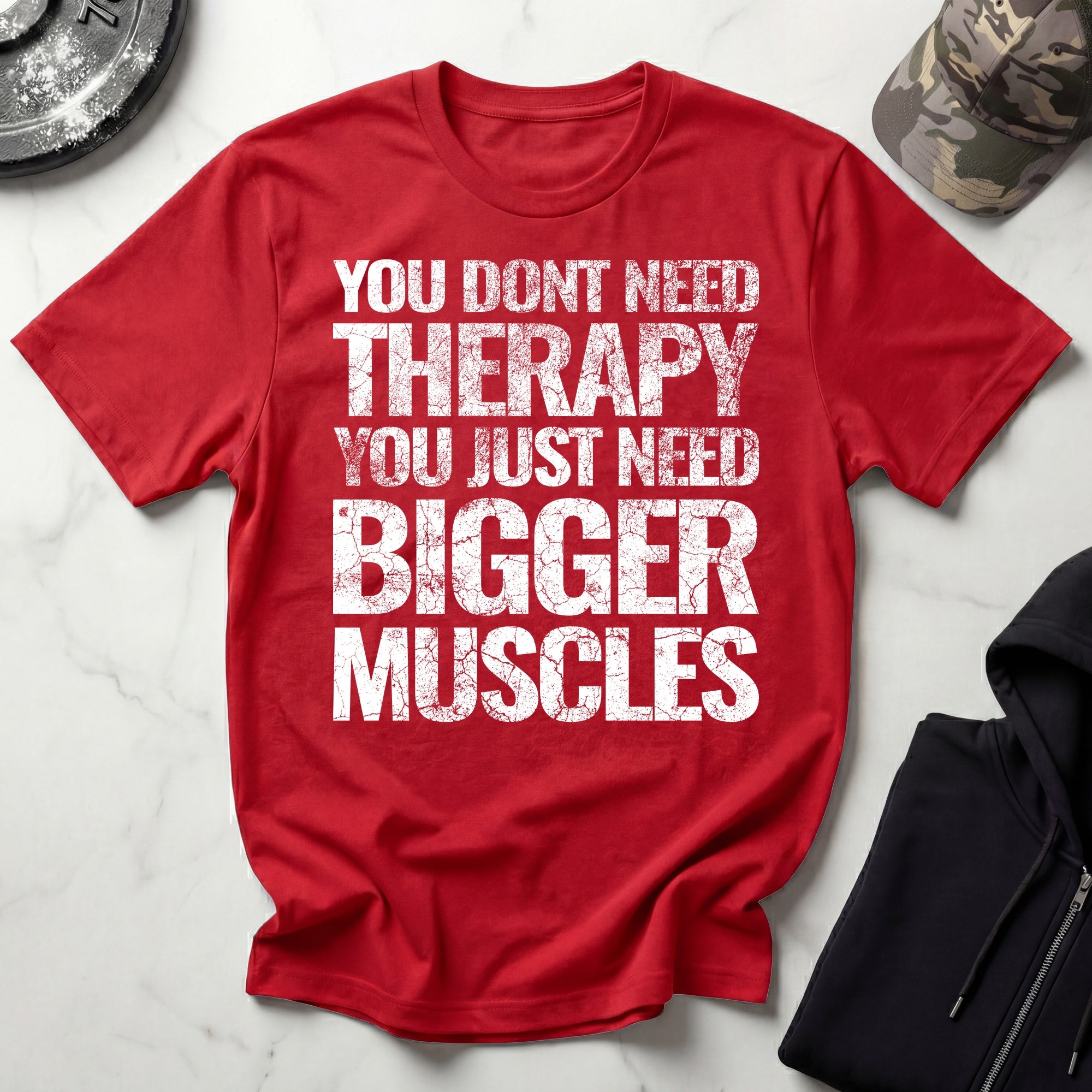 Muscle Therapy Grunge Graphic Gym T-Shirt