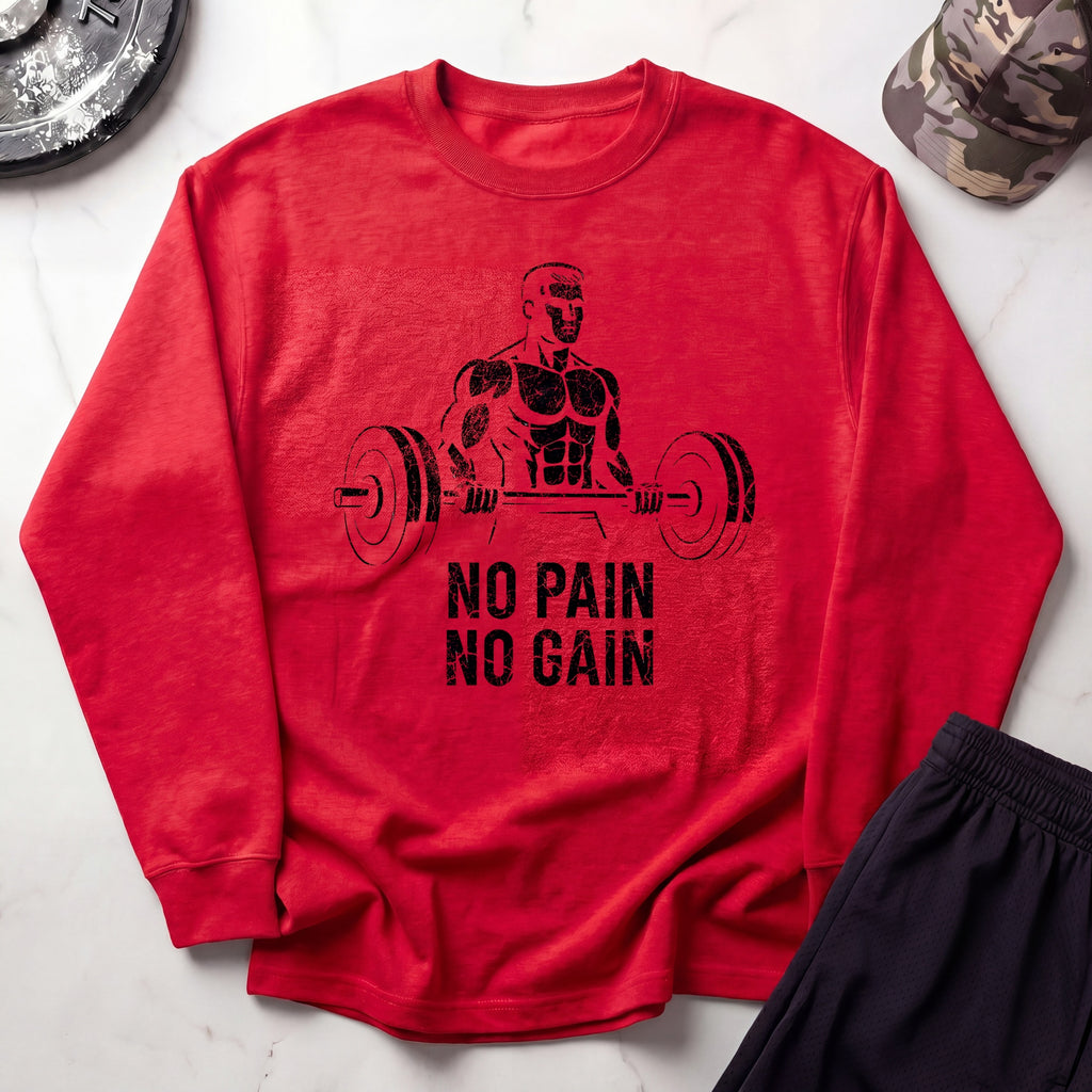 No Pain No Gain Cozy Gym Crewneck Sweatshirt