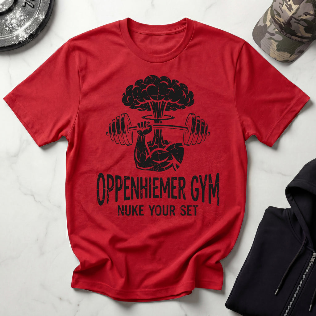 Oppenheimer Explosive Science Vintage Insignia Gym Tee