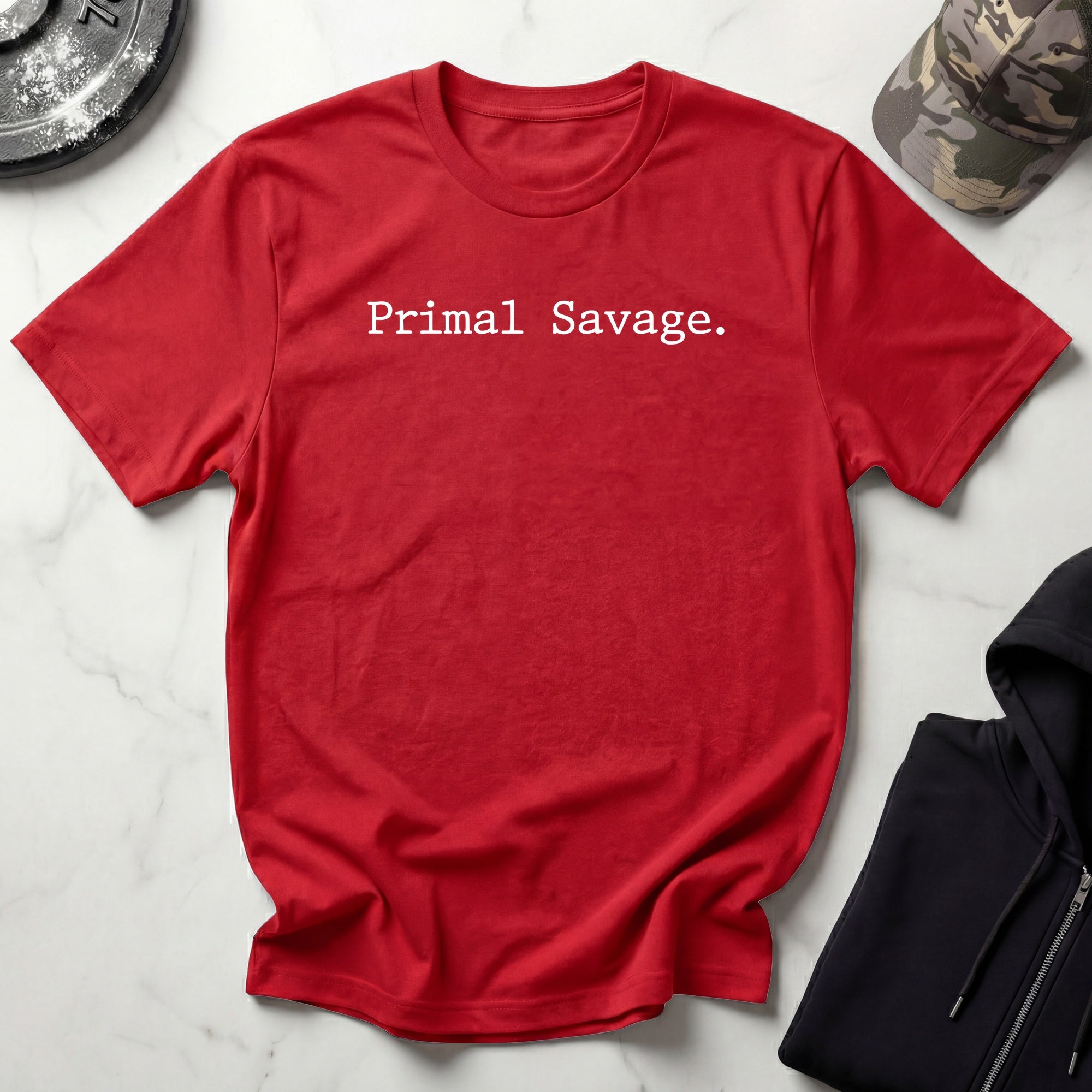 Primal Savage Typographic Vintage Gym T-Shirt