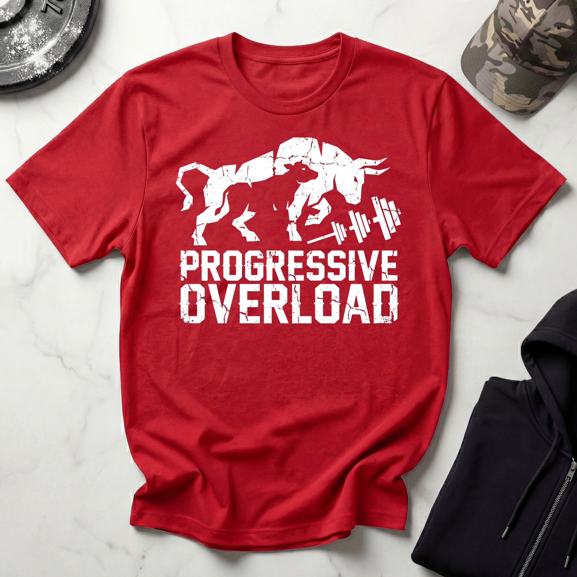 Progressive Overload Graphic Retro Gym T-Shirt