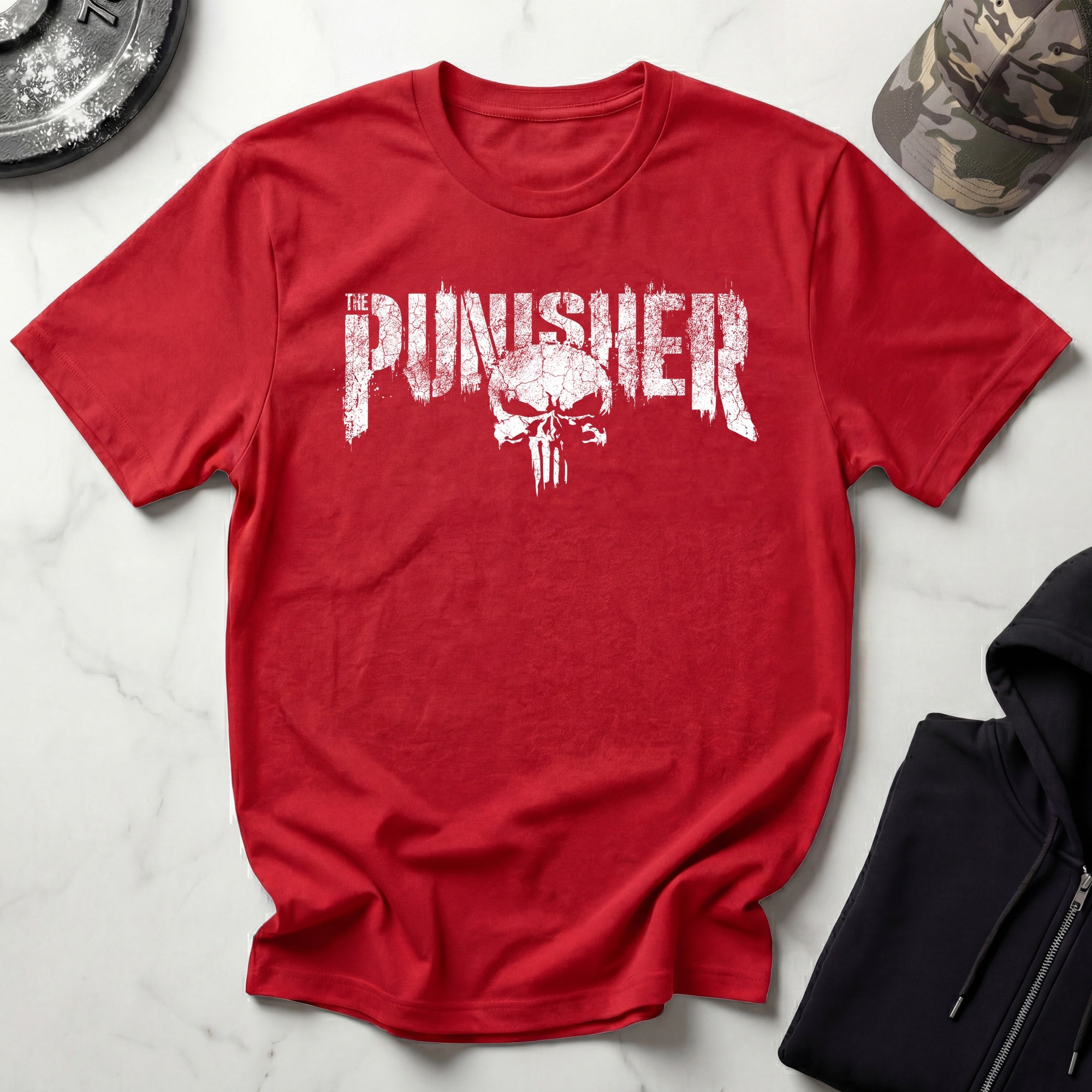 Punisher Grunge Graphic Gym T-Shirt
