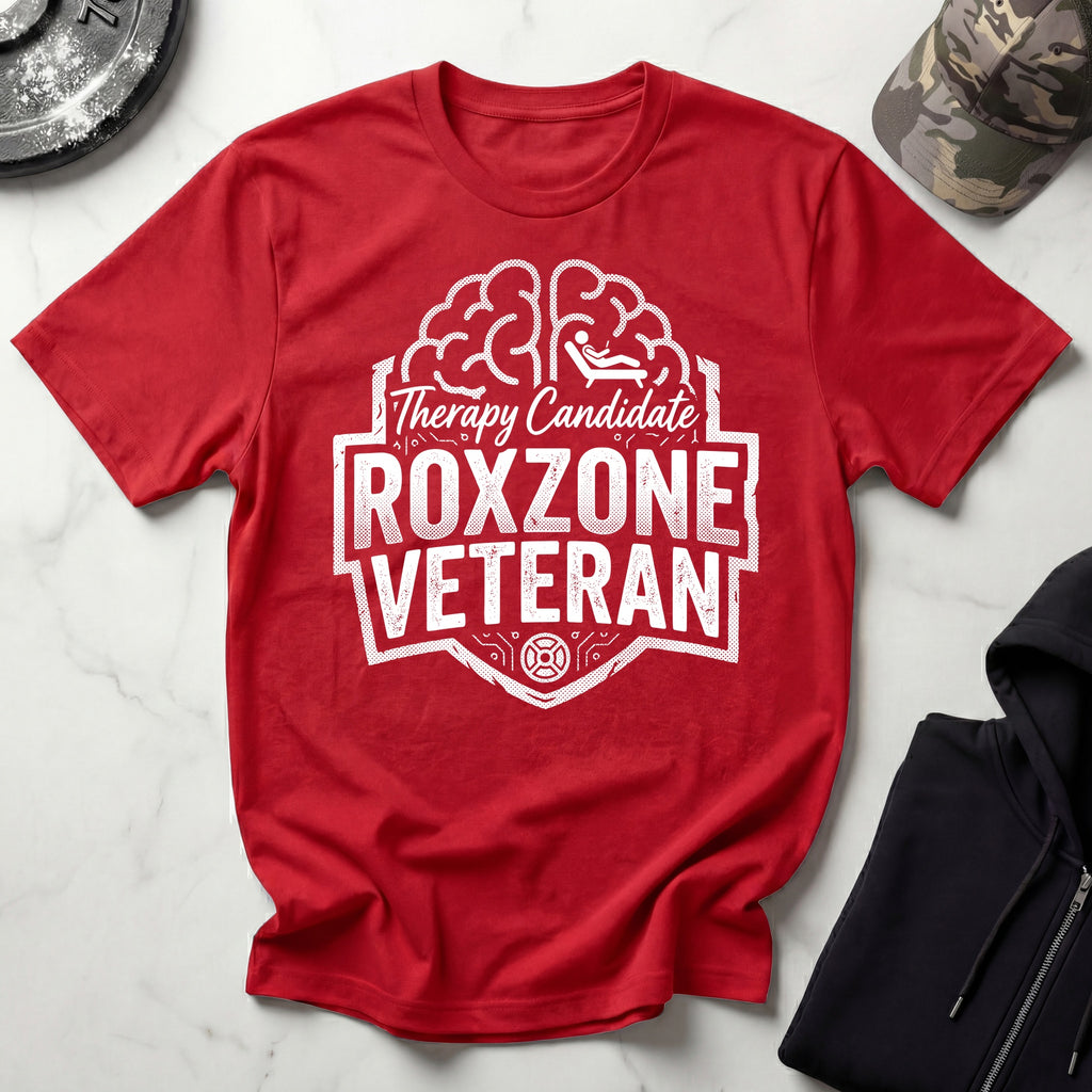Roxzone Veteran Graphic White Gym T-Shirt