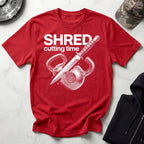 Shred Cutting Time Kettlebell Knife Graphic Vintage Gym T-Shirt