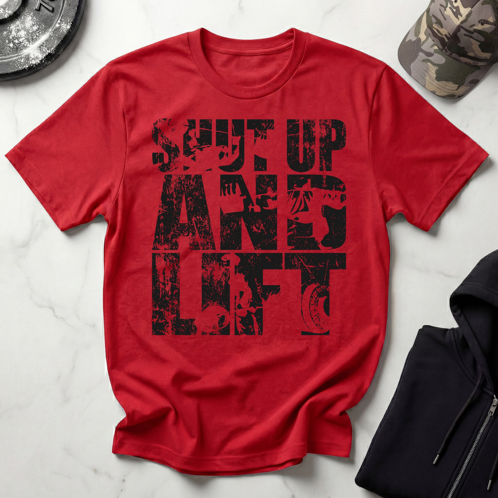 Shut Up and Light Graphic Vintage Gym T-Shirt