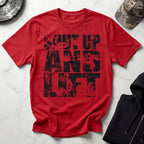 Shut Up and Light Graphic Vintage Gym T-Shirt