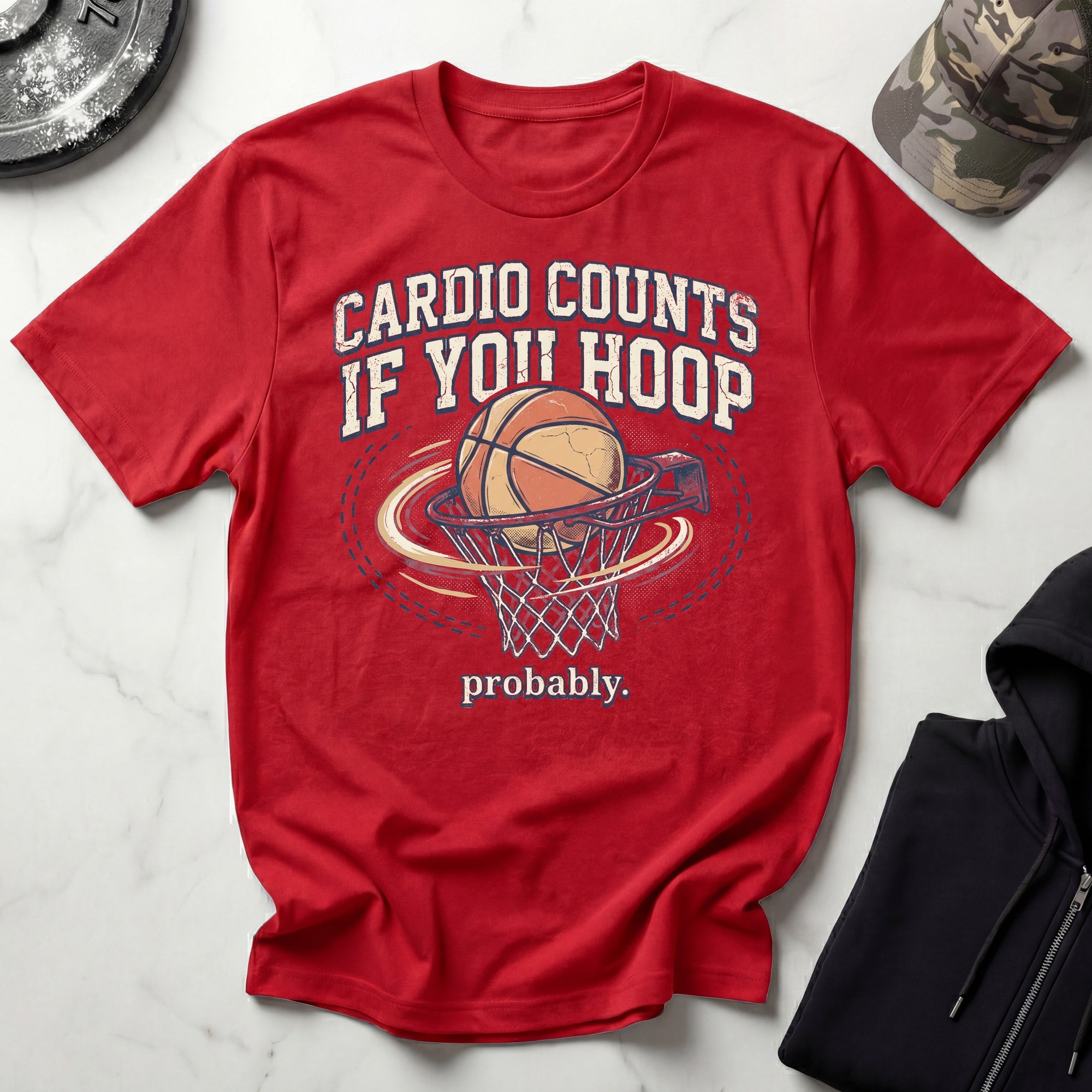 Basketball Hoop Cardio Graphic Gym T-Shirt