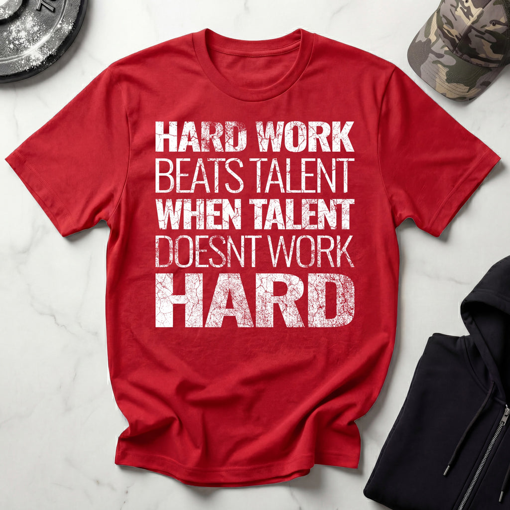 Hard Work Grunge Graphic Gym T-Shirt