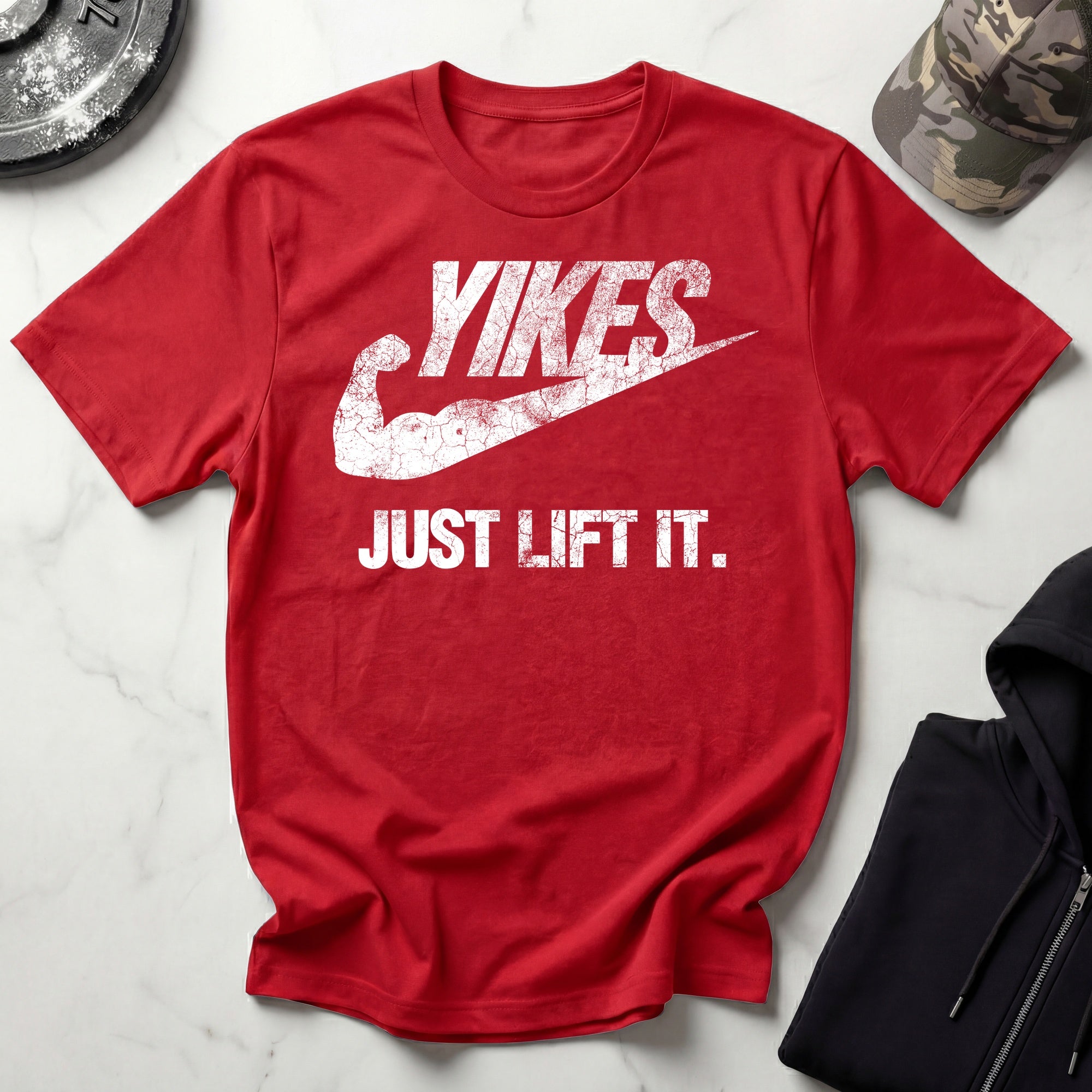 Yikes Just Lift It Vintage Gym T-Shirt