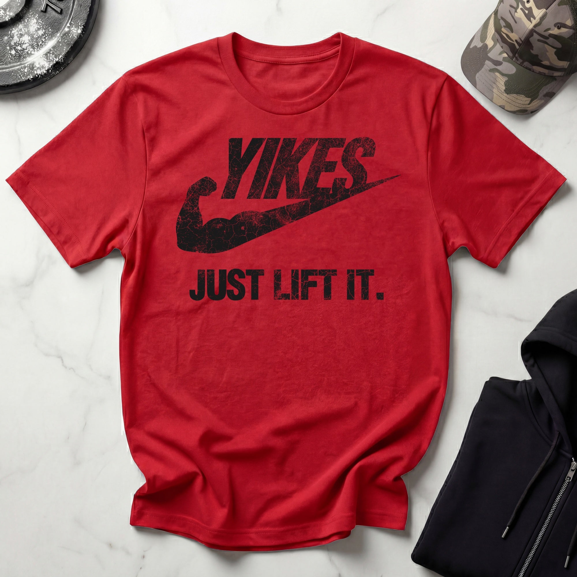 Yikes Just Lift It Vintage Gym Tee-Shirt