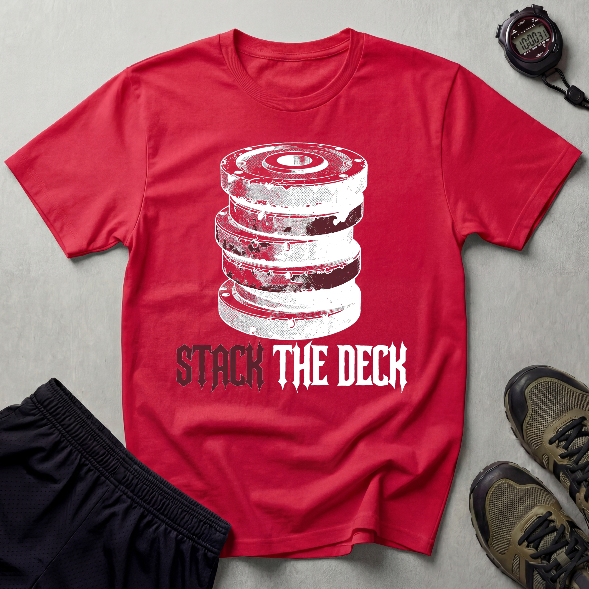 Stack The Deck White Bodybuilding T-Shirt
