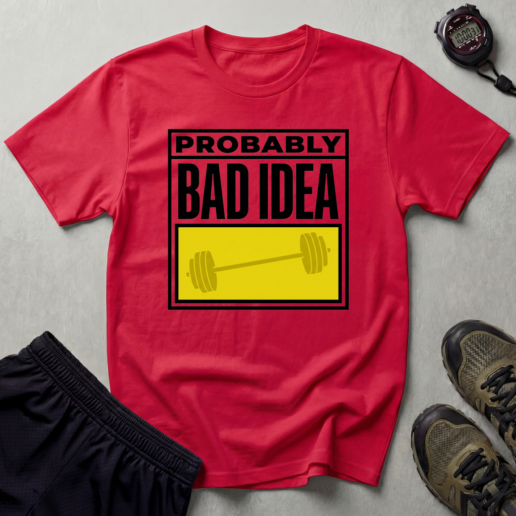 Probably A Bad Idea Weightlifting Gym T-Shirt