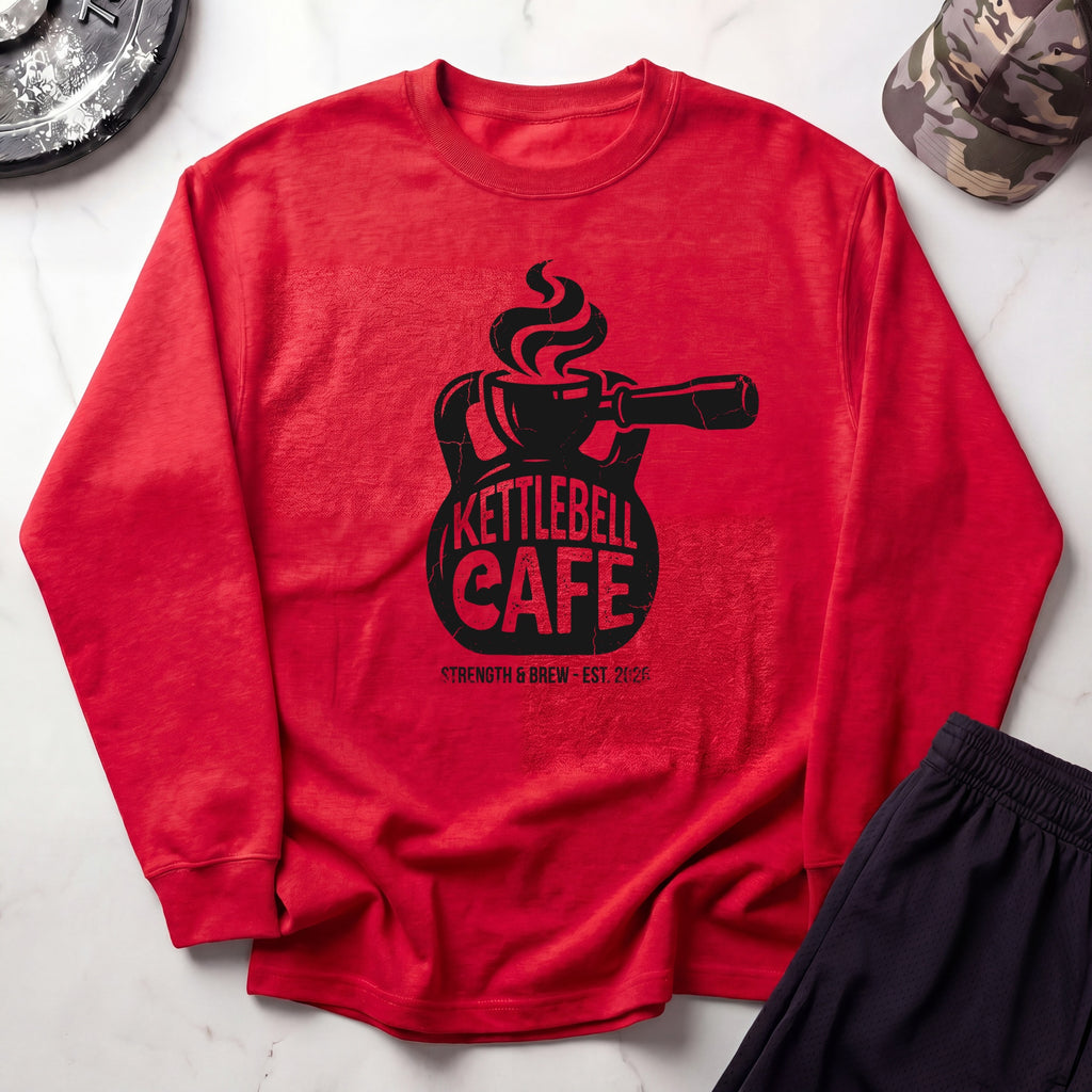 Kettlebell Cafe Vintage Gym Crewneck Sweatshirt