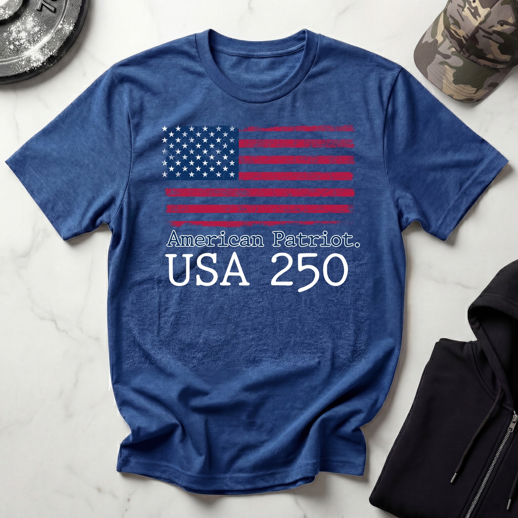 American Patriot 250 Stars and Stripes Vintage Gym T-Shirt