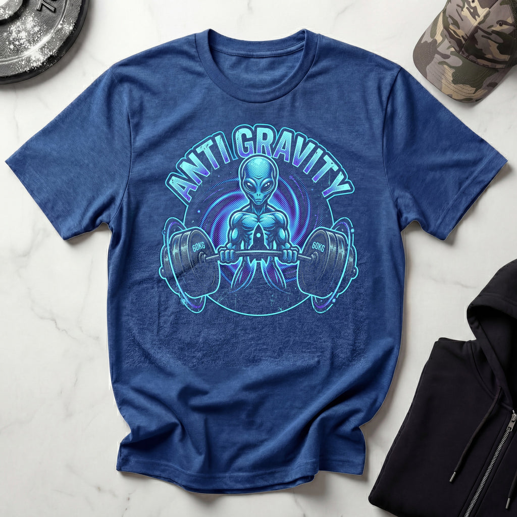 Anti Gravity Alien Weightlifter T-Shirt