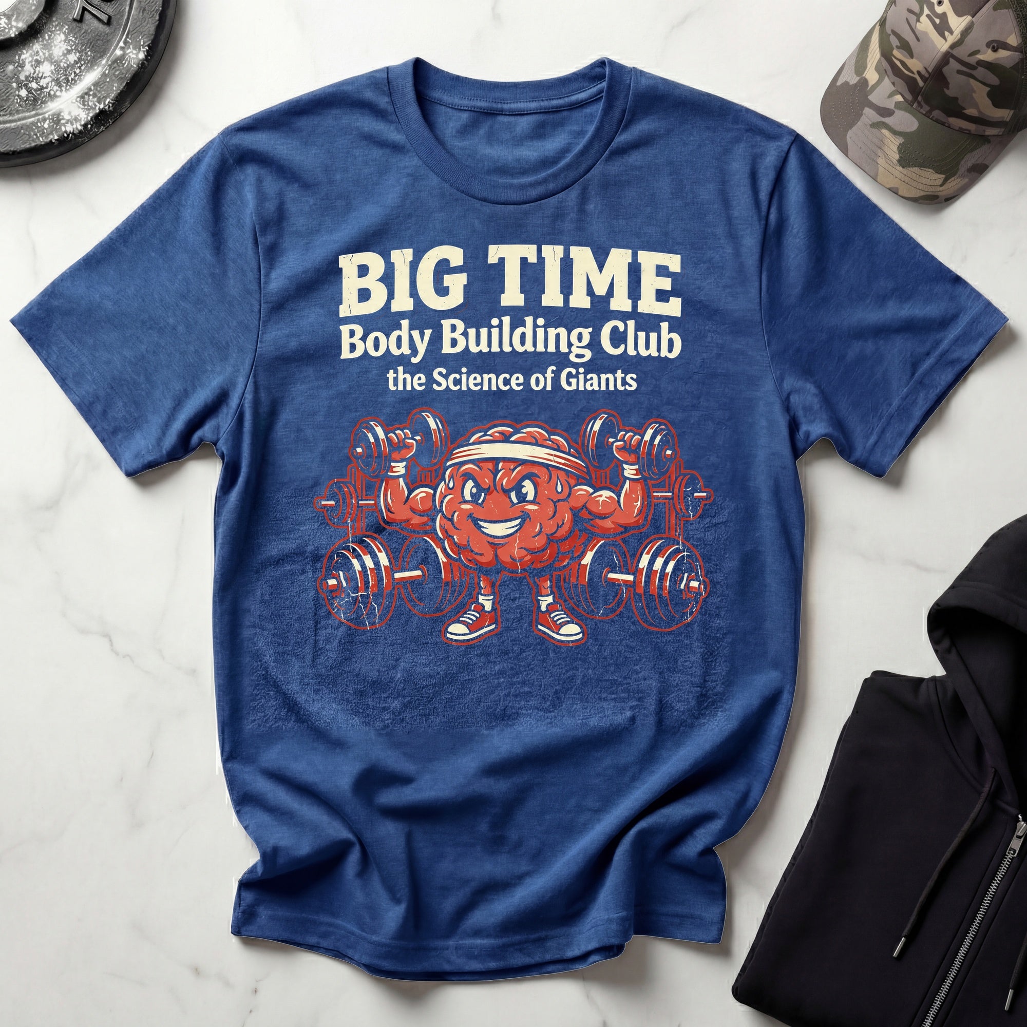 Big Time Body Building Graphic Gym T-Shirt