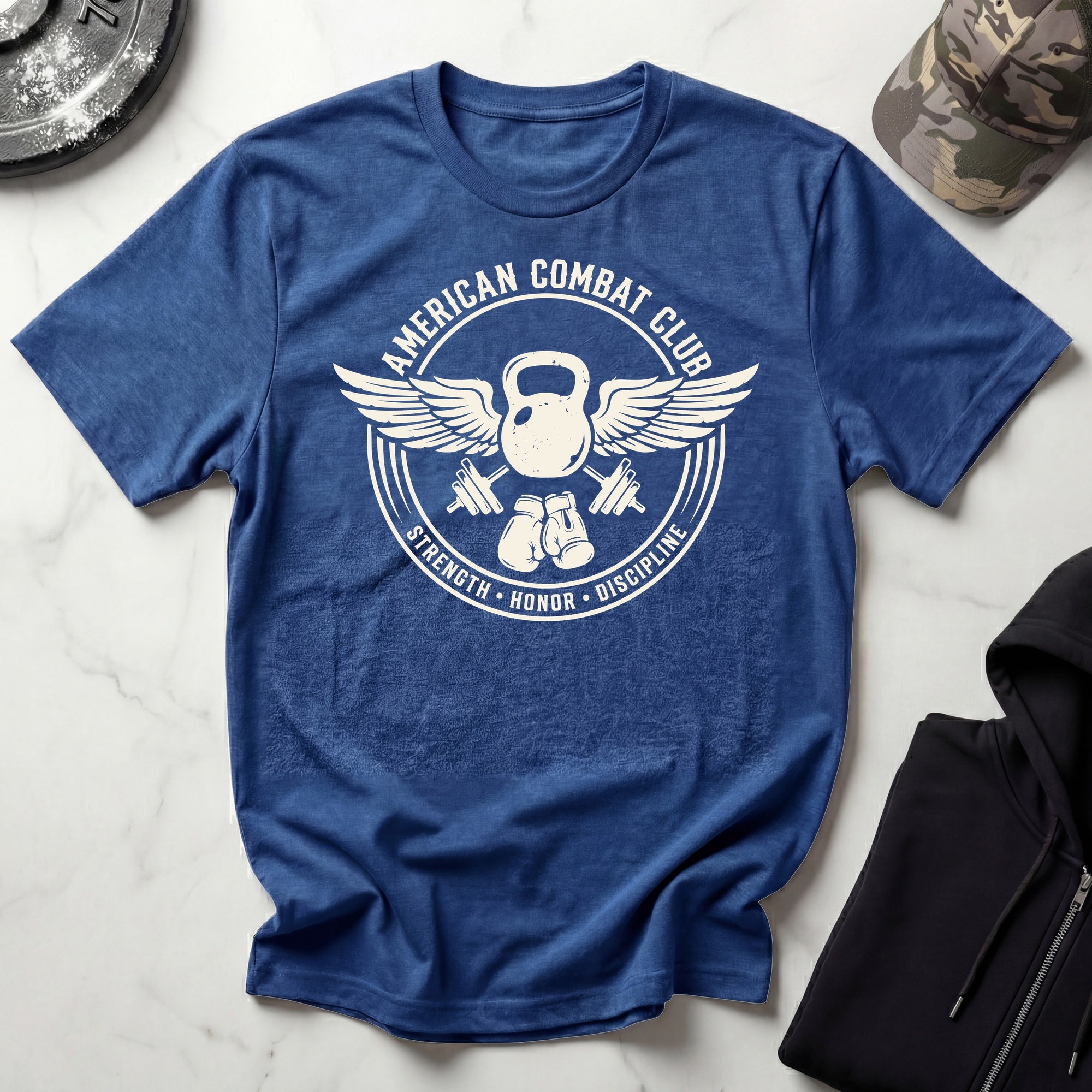 American Combat Club Gym Vintage Retro Gym T-Shirt
