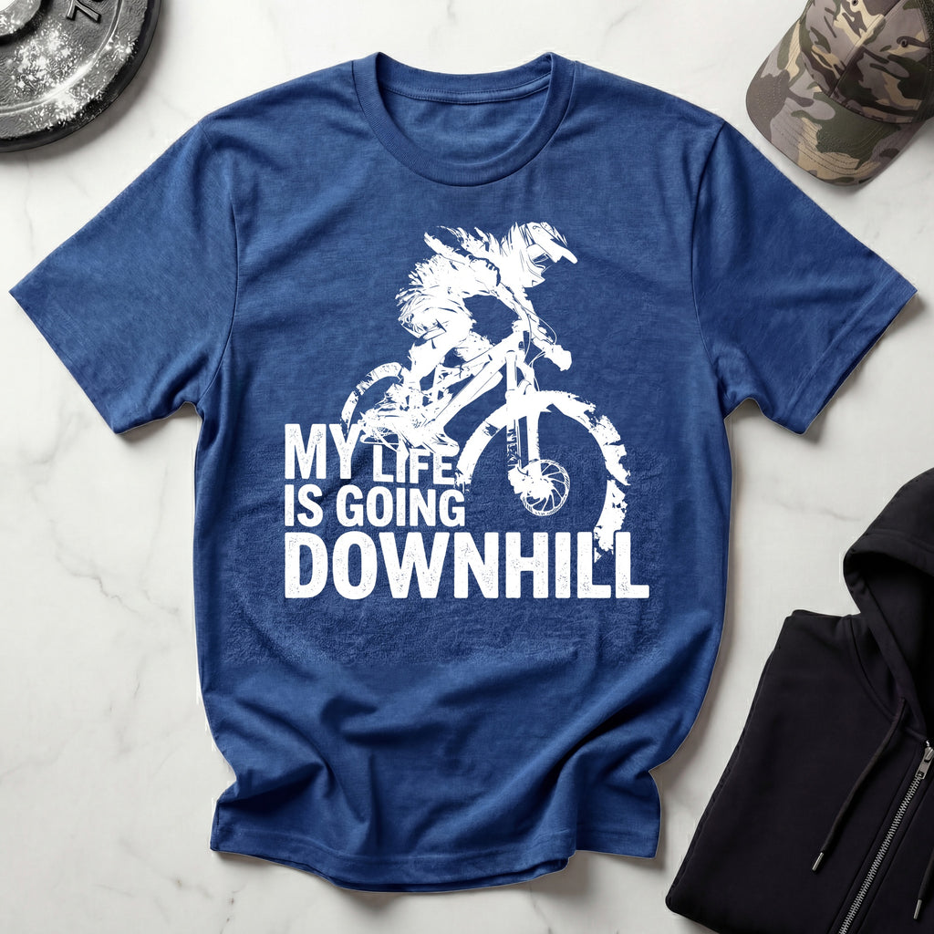 My Life Is Going Downhill MTB Gym T-Shirt