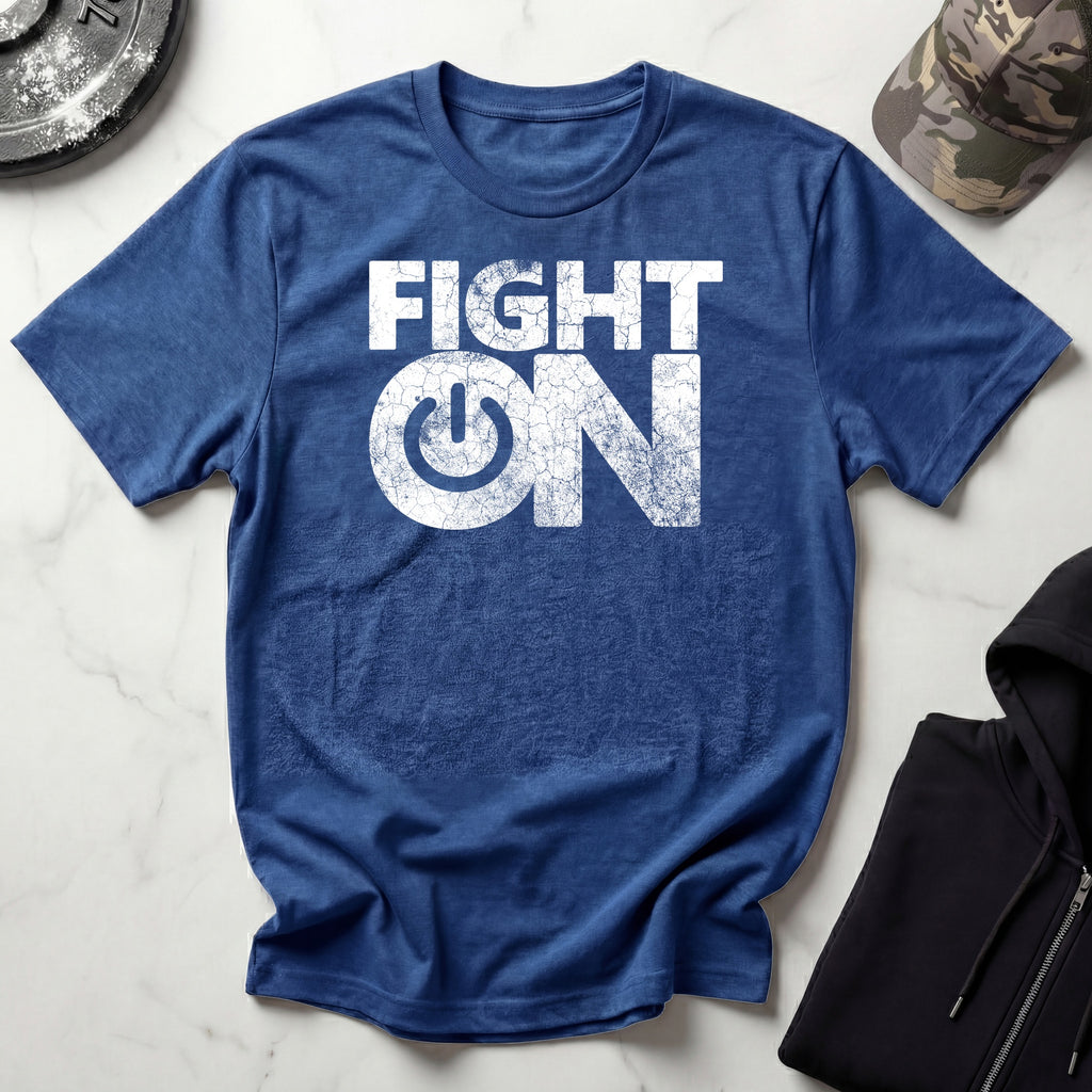 Fight ON Graphic Vintage Gym T-Shirt