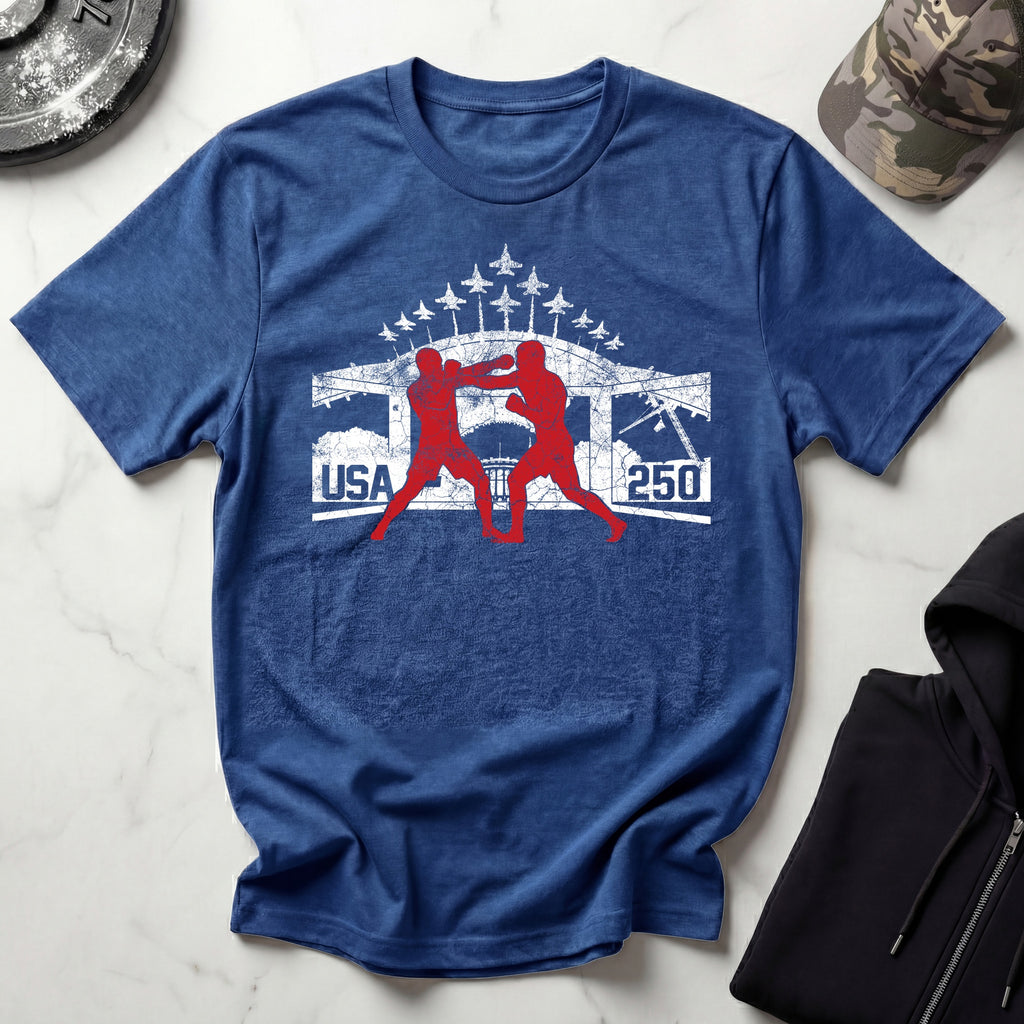 USA Freedom 250 Graphic Vintage Gym T-Shirt