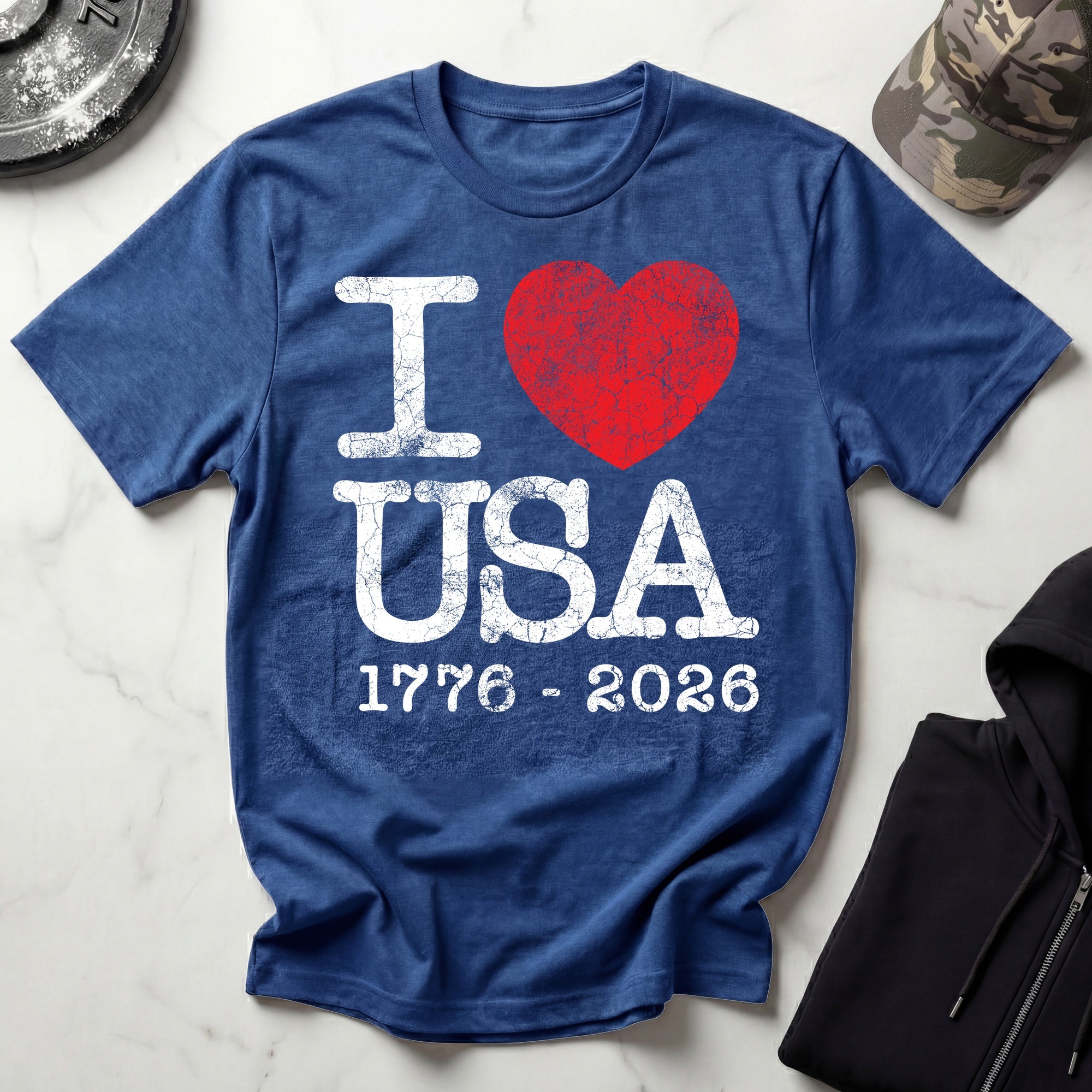 I Heart USA 250 Vintage Gym T-Shirt