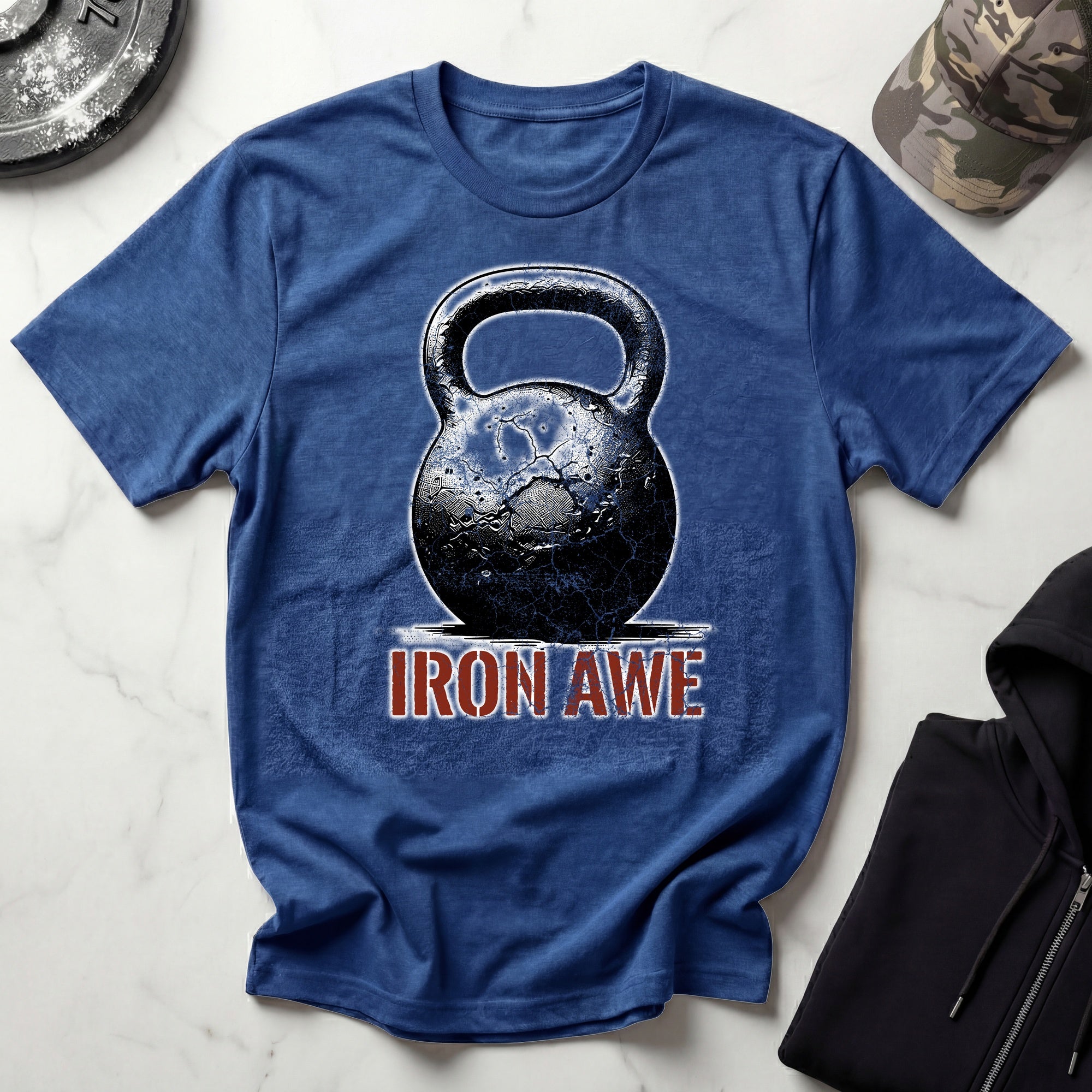 Iron Awe Kettlebell Graphic Gym T-Shirt