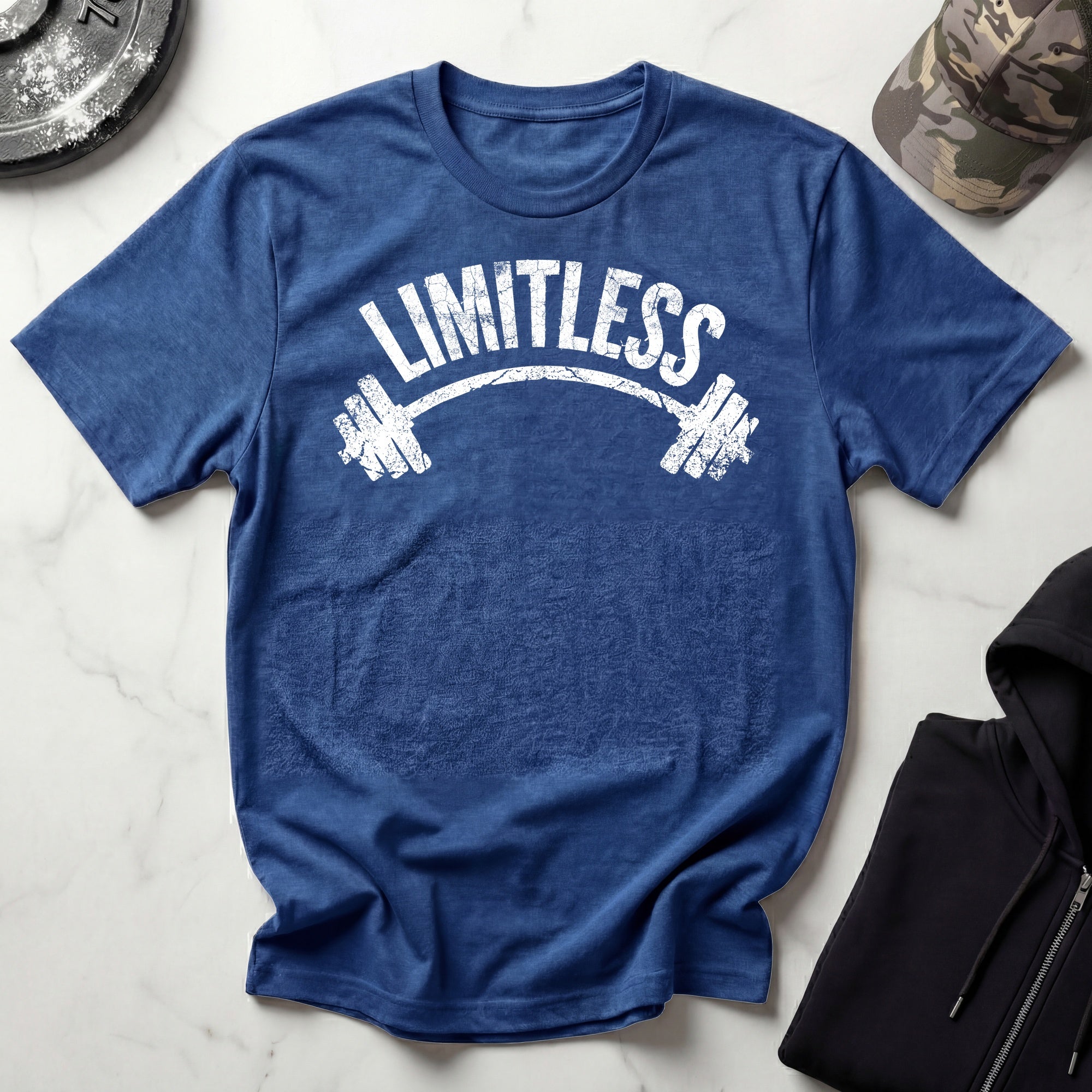 Limitless Barbell Training Vintage Graphic Gym T-Shirt