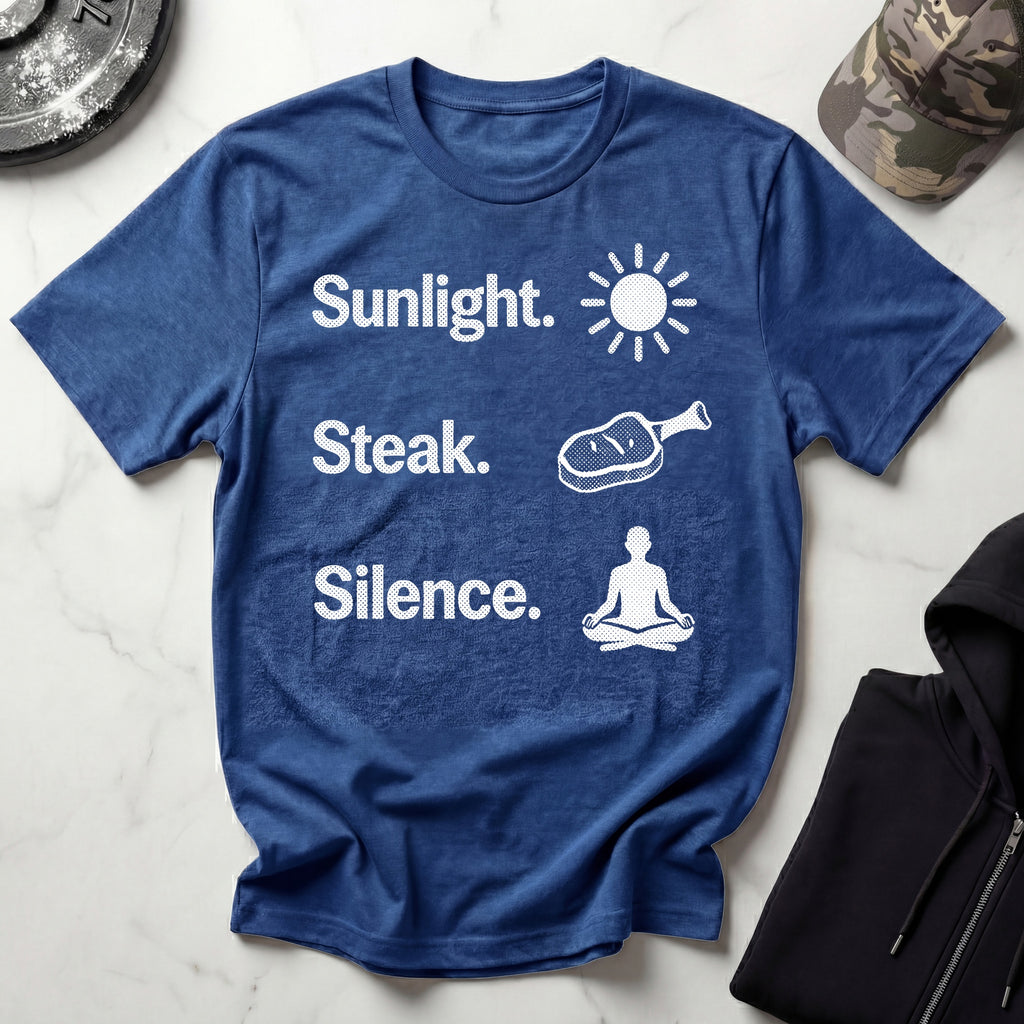 Sunlight Steak Silence Neuro Health Gym T-Shirt