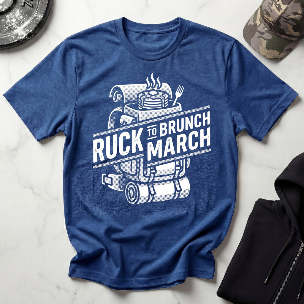 Ruck March To Brunch Retro Gym T-Shirt
